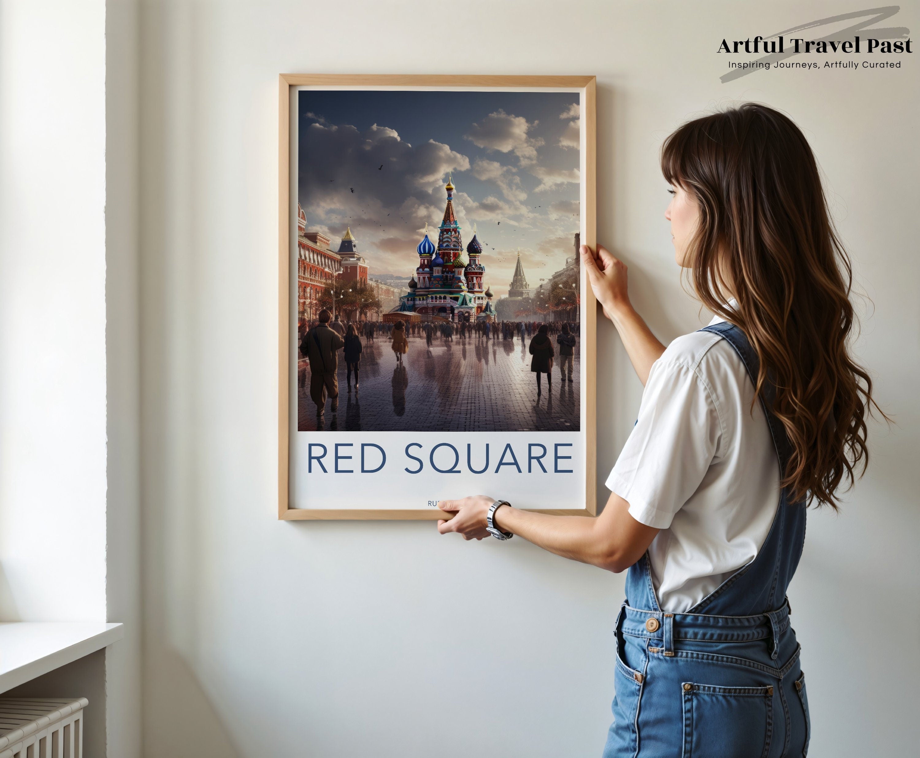 Red Square Wall Art Decor, Moscow Travel Poster, Historical Landmark Print, Architecture Photography, Home Decor Gift, Russia Art