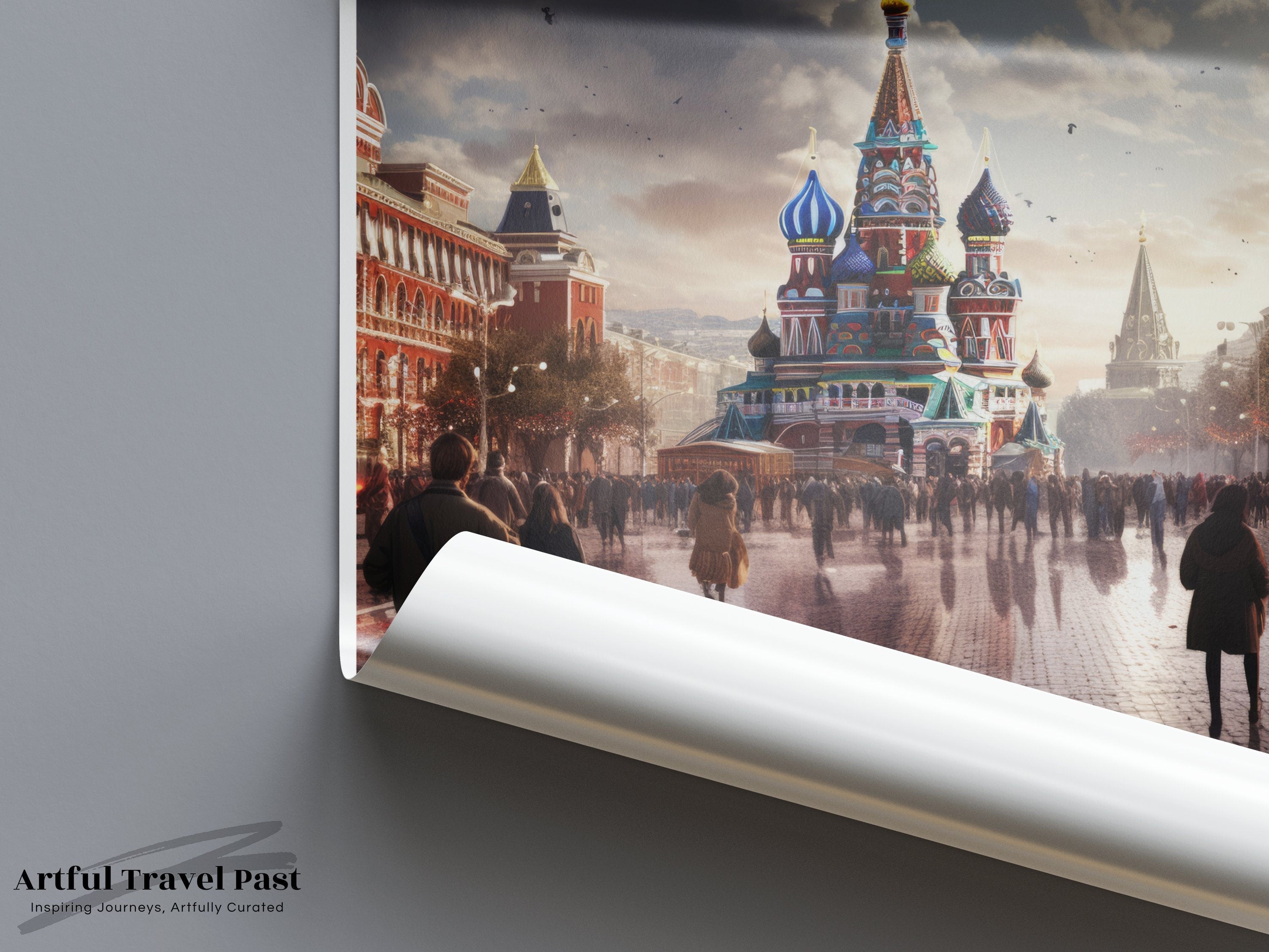 Red Square Wall Art Decor, Moscow Travel Poster, Historical Landmark Print, Architecture Photography, Home Decor Gift, Russia Art