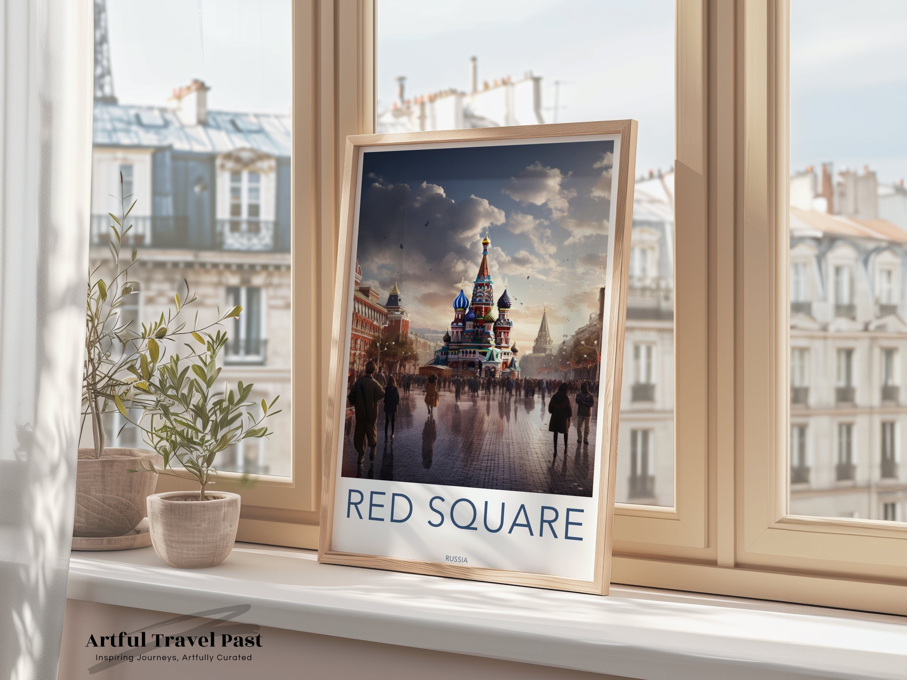 Red Square Wall Art Decor, Moscow Travel Poster, Historical Landmark Print, Architecture Photography, Home Decor Gift, Russia Art