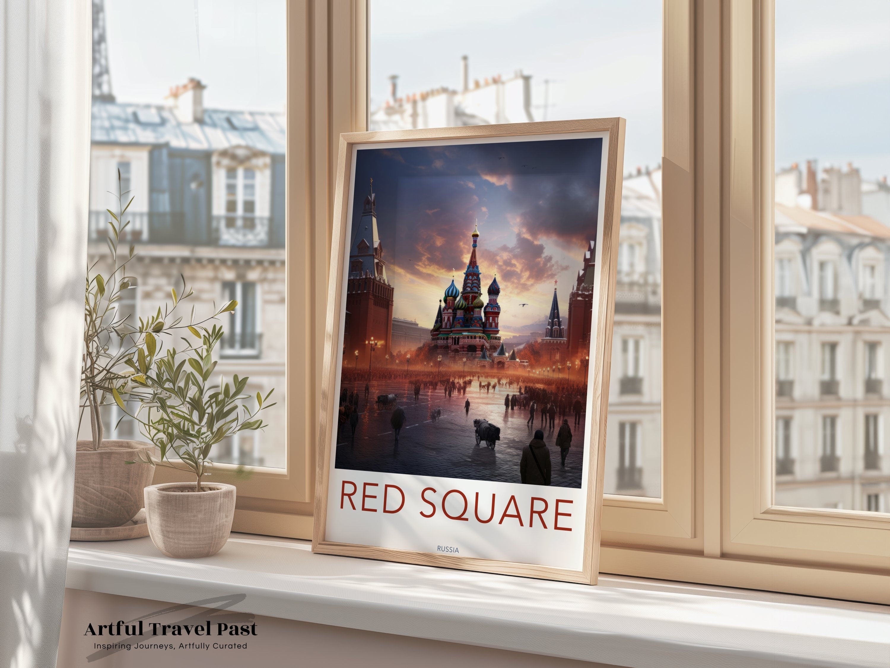 Red Square Wall Art, Moscow Architecture Print, Russia Travel Poster, Historic Landmark Decor, Cityscape Photography, Home Office Decor