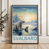 Svalbard Norway Wall Art, Polar Bear Artwork, Arctic Landscape Print, Wildlife Home Decor, Ice Scenery Wall Poster, Contemporary Art