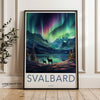 Northern Lights Wall Art, Nature Landscape Print, Aurora Borealis Decor, Scandinavian Night Sky, Svalbard Norway Poster, Stag Deer Scene