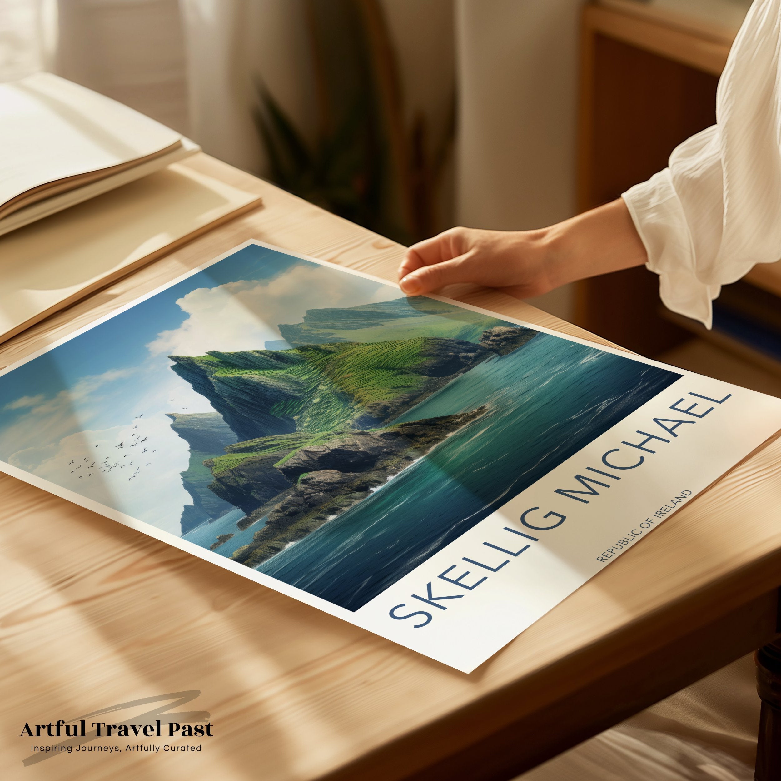 Skellig Michael Wall Art Print, Stunning Ocean View, Historical and Cultural Landmark, Perfect for Home or Office Decor