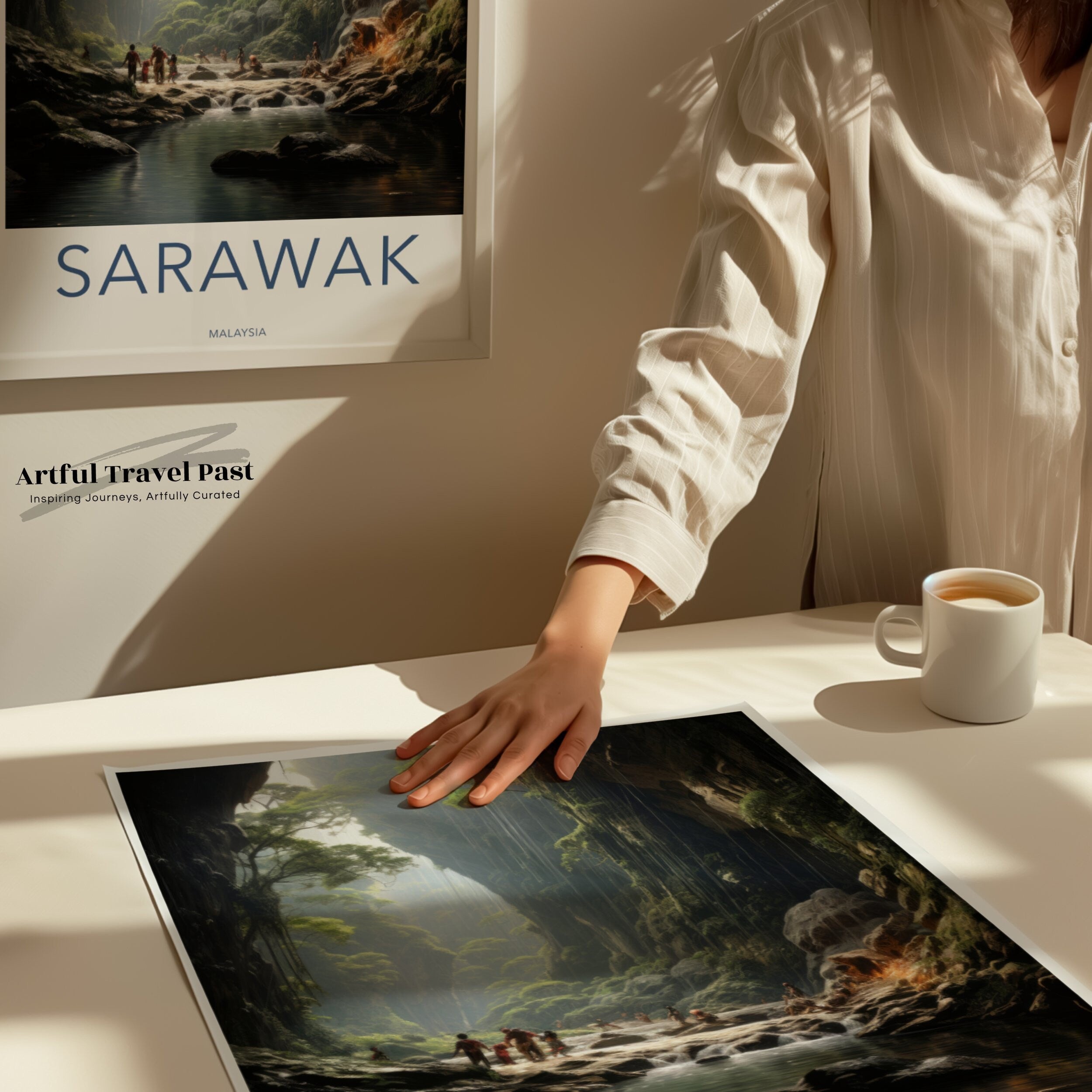 Sarawak Wall Art, Malaysia Travel Poster, Stunning Nature Landscape, Borneo Jungle Print, Tropical Rainforest Decor, Adventurous