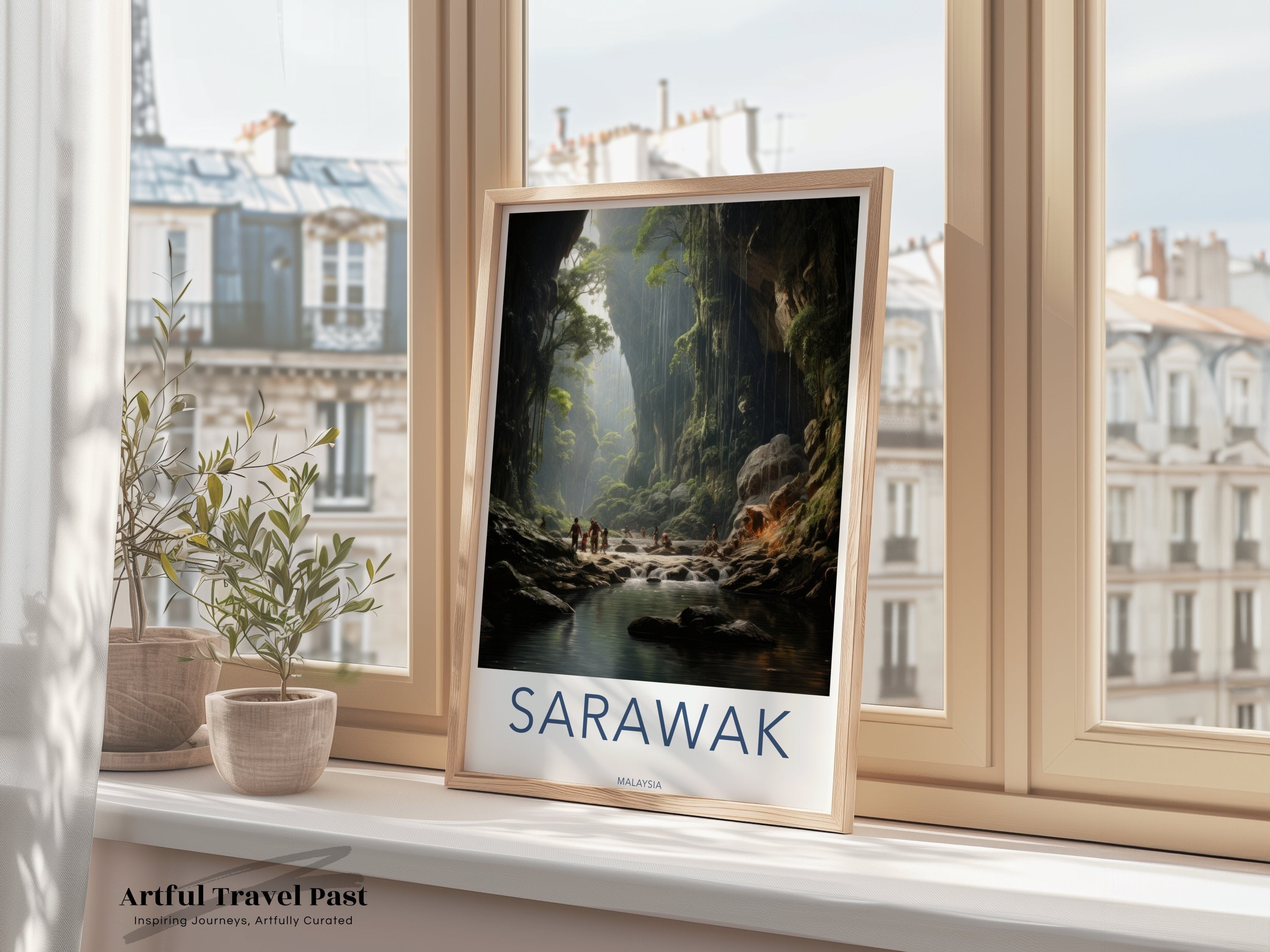 Sarawak Wall Art, Malaysia Travel Poster, Stunning Nature Landscape, Borneo Jungle Print, Tropical Rainforest Decor, Adventurous