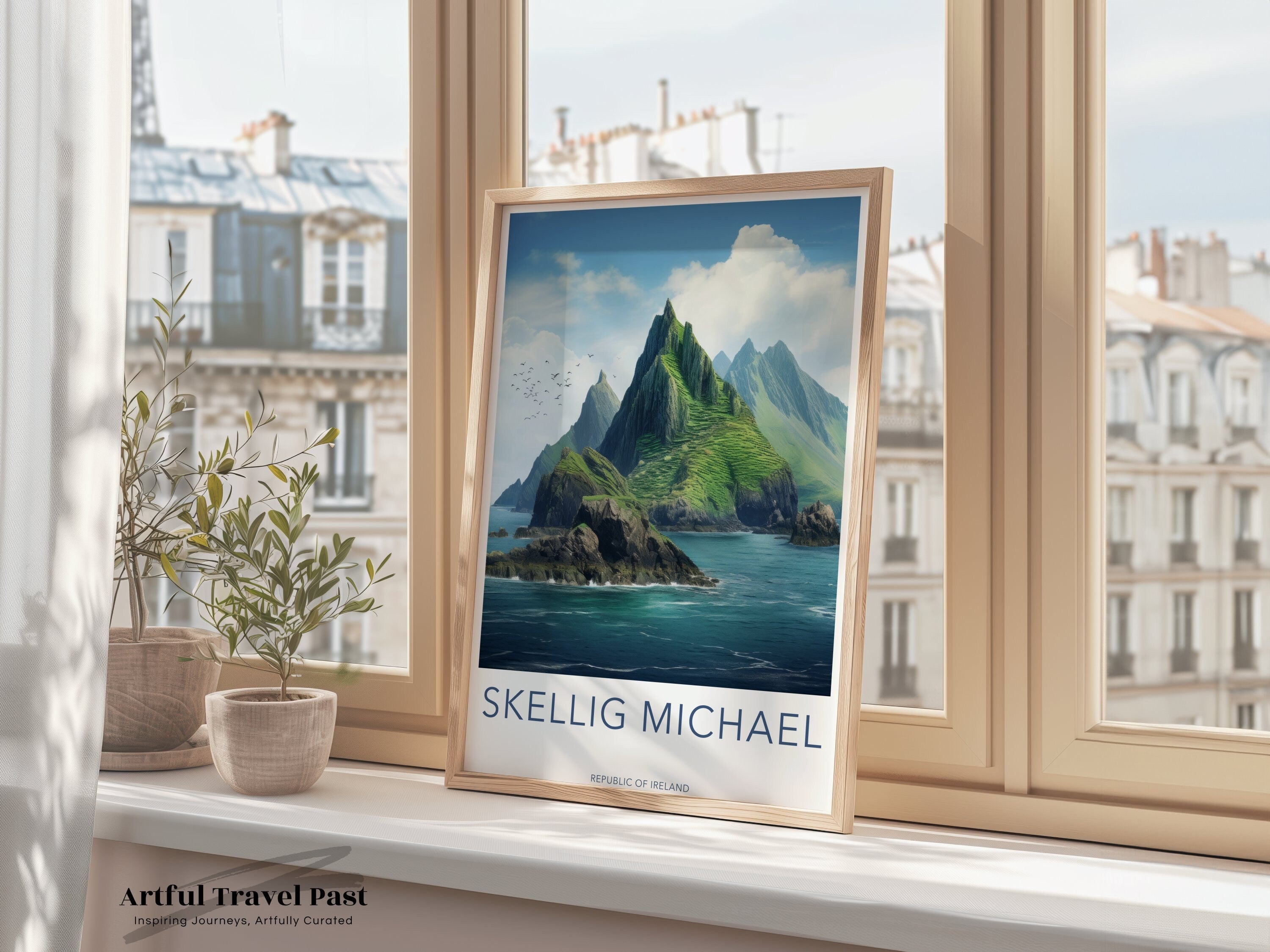 Skellig Michael Wall Art Print, Stunning Ocean View, Historical and Cultural Landmark, Perfect for Home or Office Decor