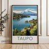 Taupo New Zealand Wall Art, Travel Poster Print, Scenic Landscape, Home Decor, Wall Decor, Living Room Art, Office Art, Gift Idea