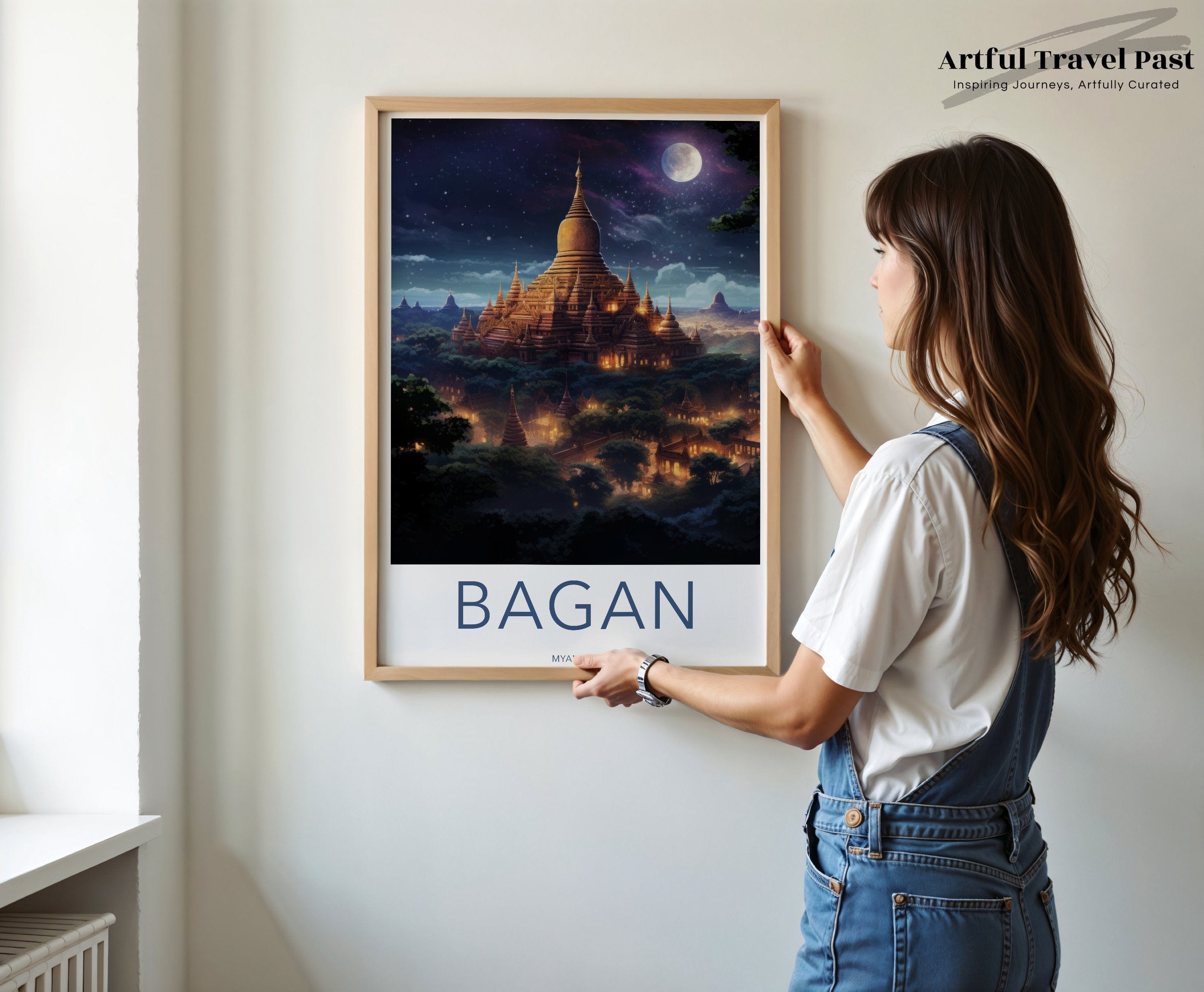 Wall Art Enchanting Bagan Poster | Myanmar Wall Art | Asia Decor