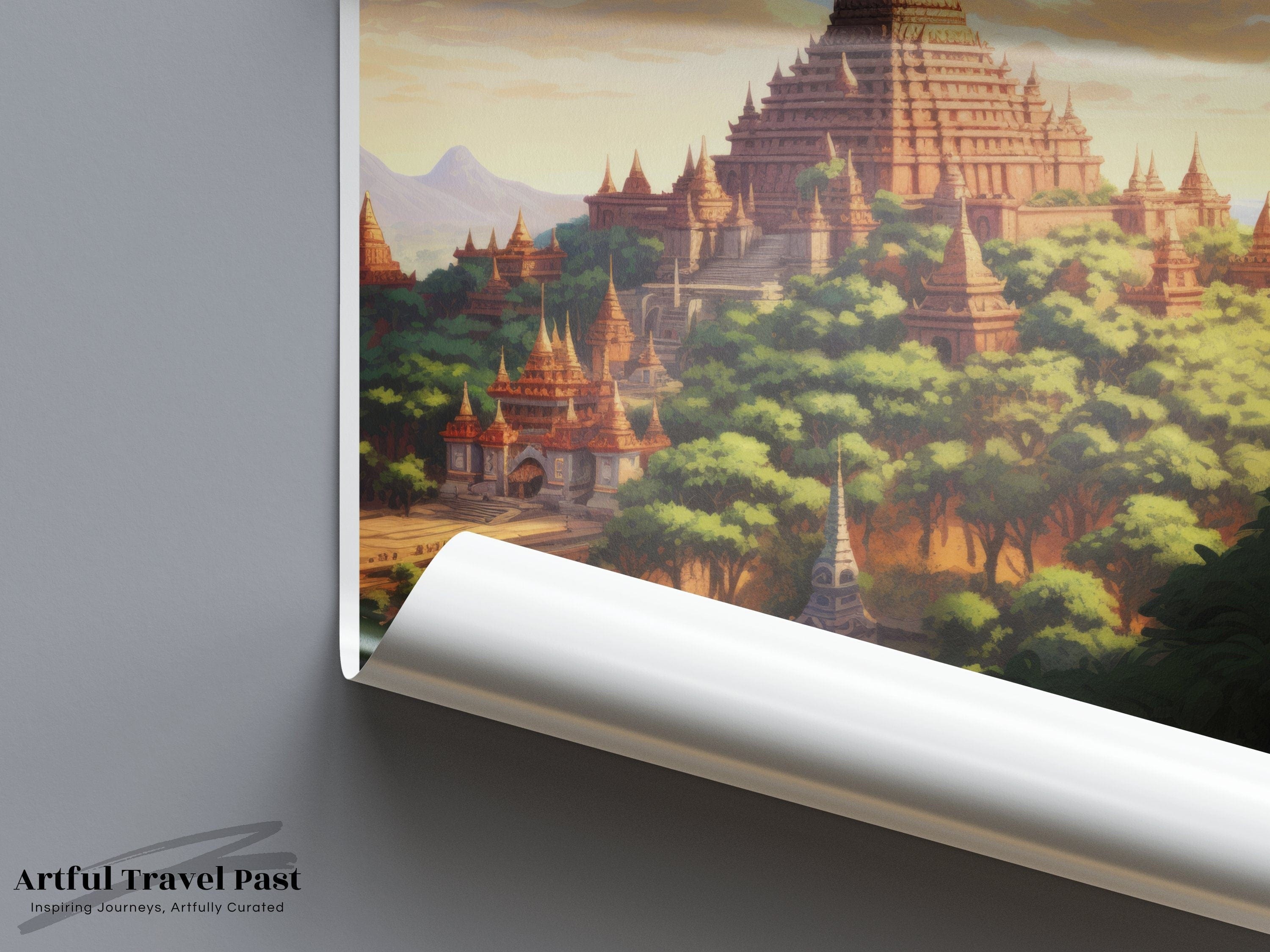 Wall Art Bagan Poster | Myanmar Wall Art | Asia Decor