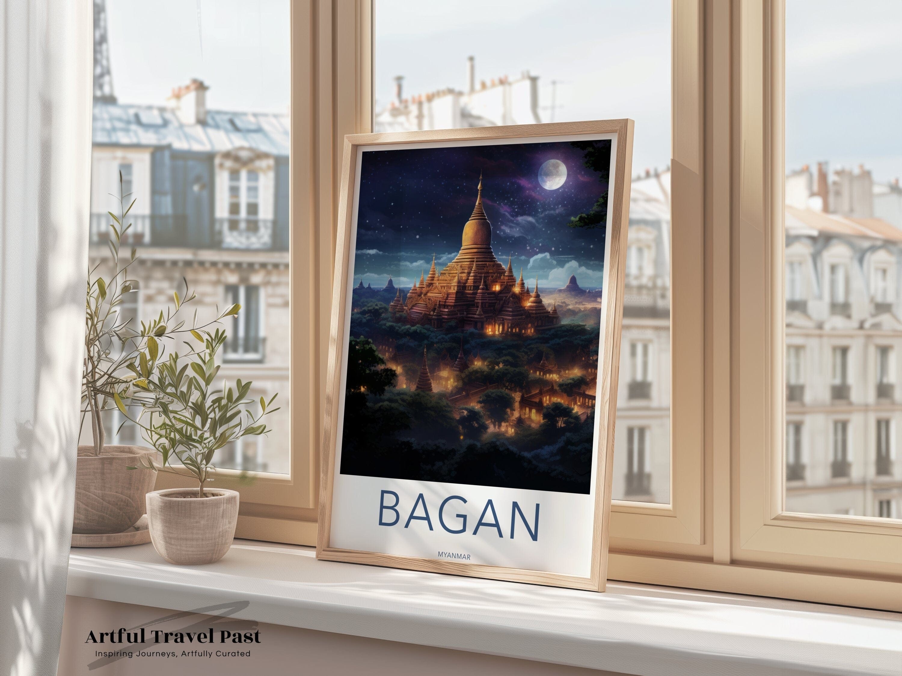 Wall Art Enchanting Bagan Poster | Myanmar Wall Art | Asia Decor