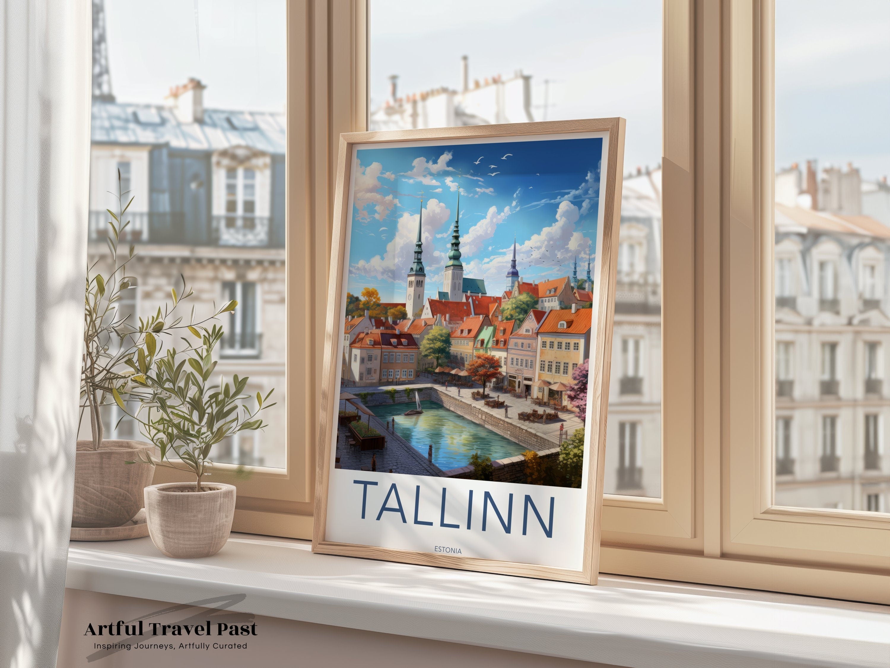 Tallinn Estonia Poster, Wall Art, Home Decor, Office Decoration, Architecture Print, Historical Cityscape, Travel Gift