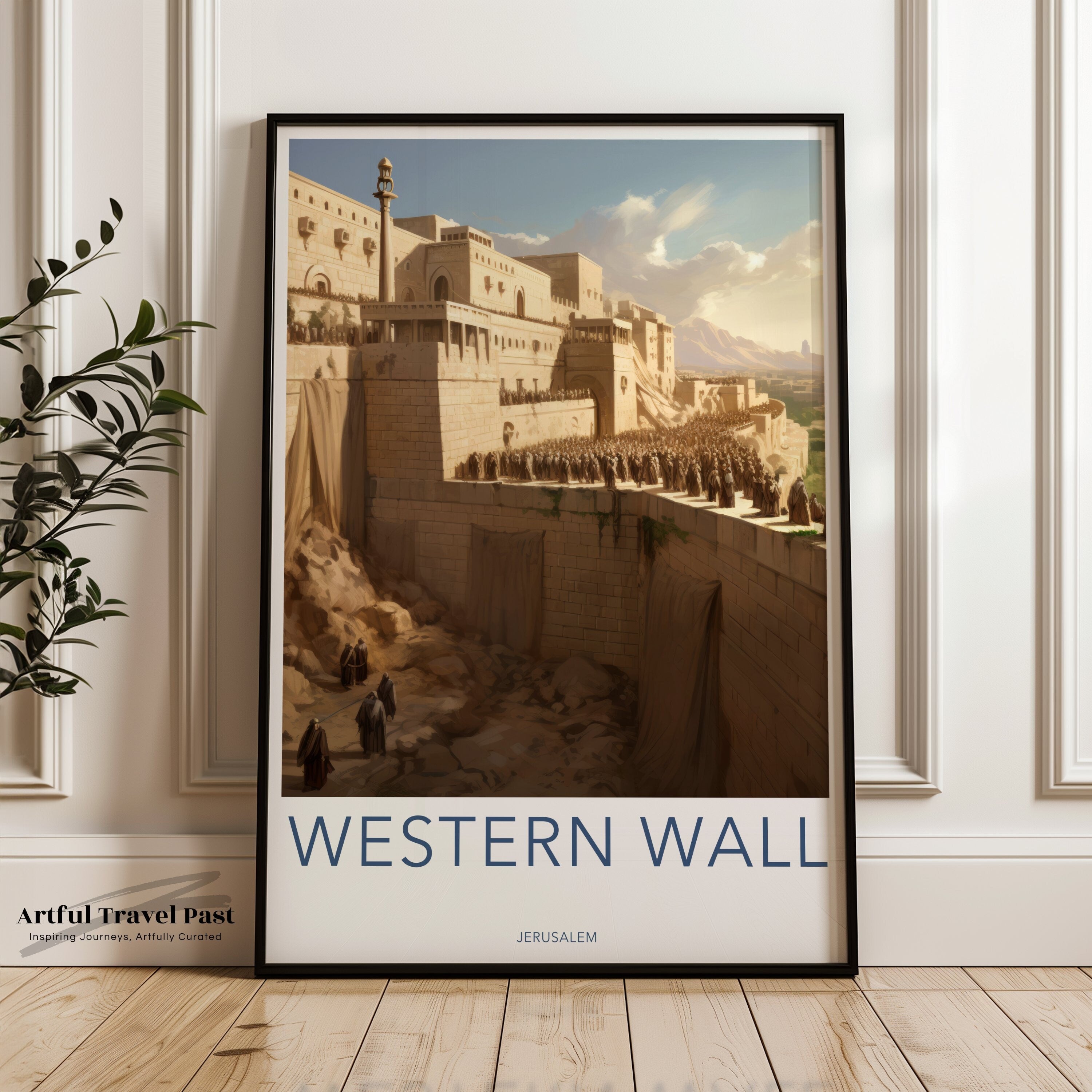 Stunning Western Wall Jerusalem, Sacred Historical Landmark Wall Art, Old City of Jerusalem Scenic Decor, Holy City Artwork