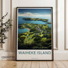 Waiheke Island Poster, New Zealand Wall Art, Scenic Island View, Coastal Decor, Travel Destination Print, Nature Landscape, Holiday Memory