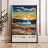 Yellowstone National Park Wall Art Print, Colorful Sunset Landscape Poster, Nature Scene Art, Home Decor, Travel Souvenir, Office Wall Decor