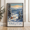 Yakutsk Wall Art, Stunning Winter Landscape Poster, Siberian Wilderness Print, Snowy Forest Artwork, Winter Adventure Decor