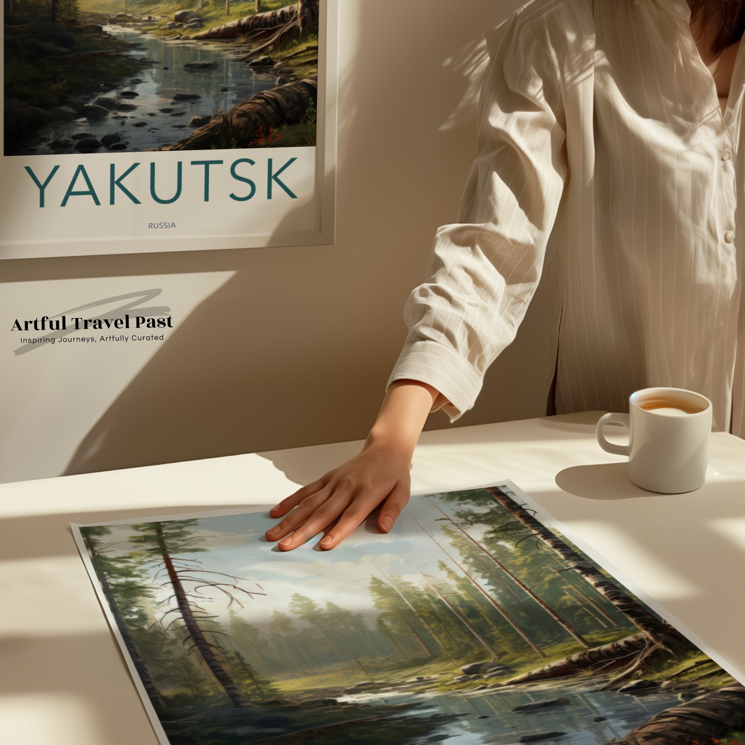 Yakutsk Wall Art, Natural Forest Print, Tranquil Landscape, Wall Decor, Scenic Photography, Home Decoration, Nature Poster