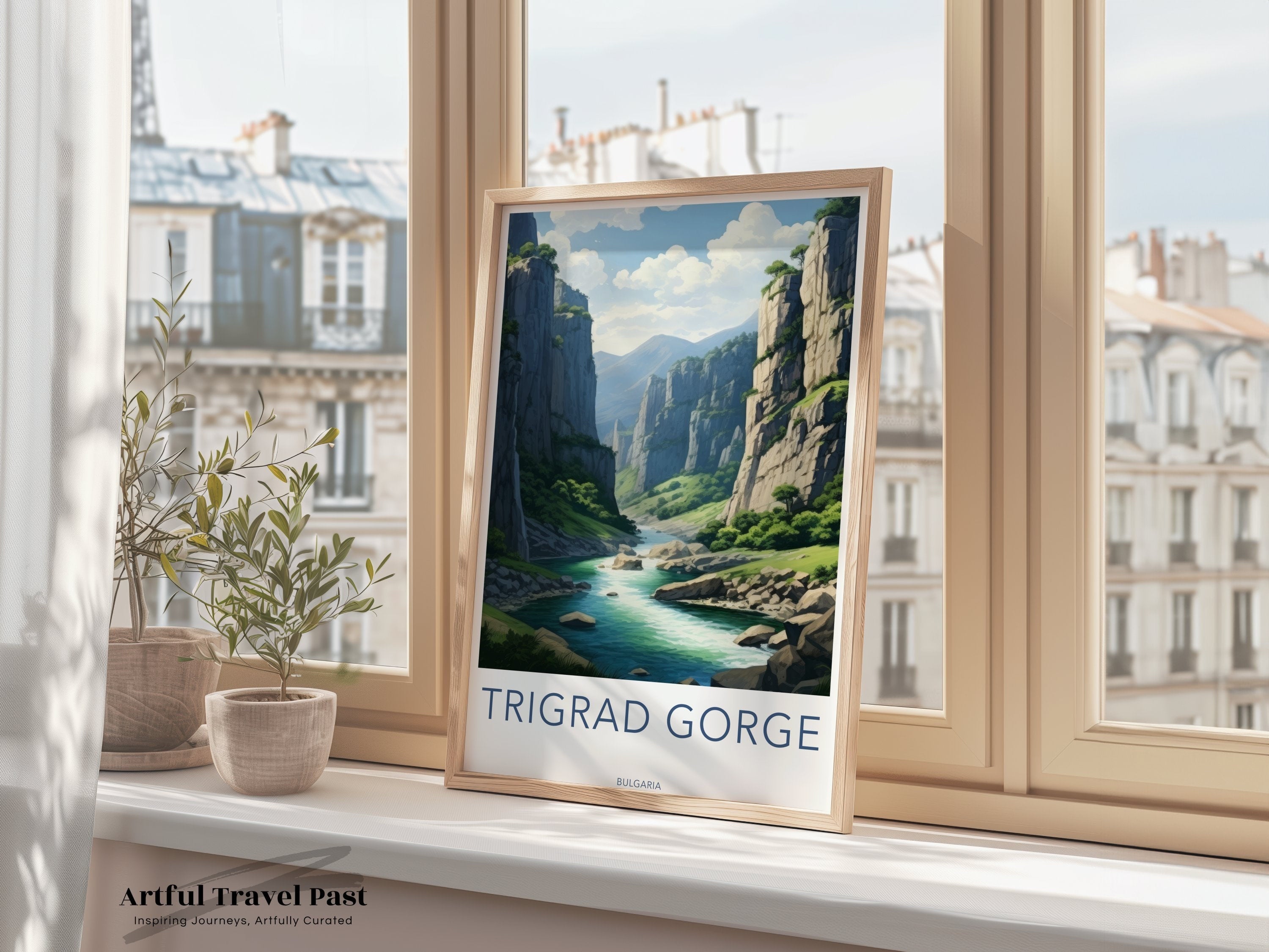 Trigrad Gorge Wall Art, Bulgarian Nature Print, Landscape Photography, Scenic Wall Decor, Mountains and Rivers Art, Travel Art Print