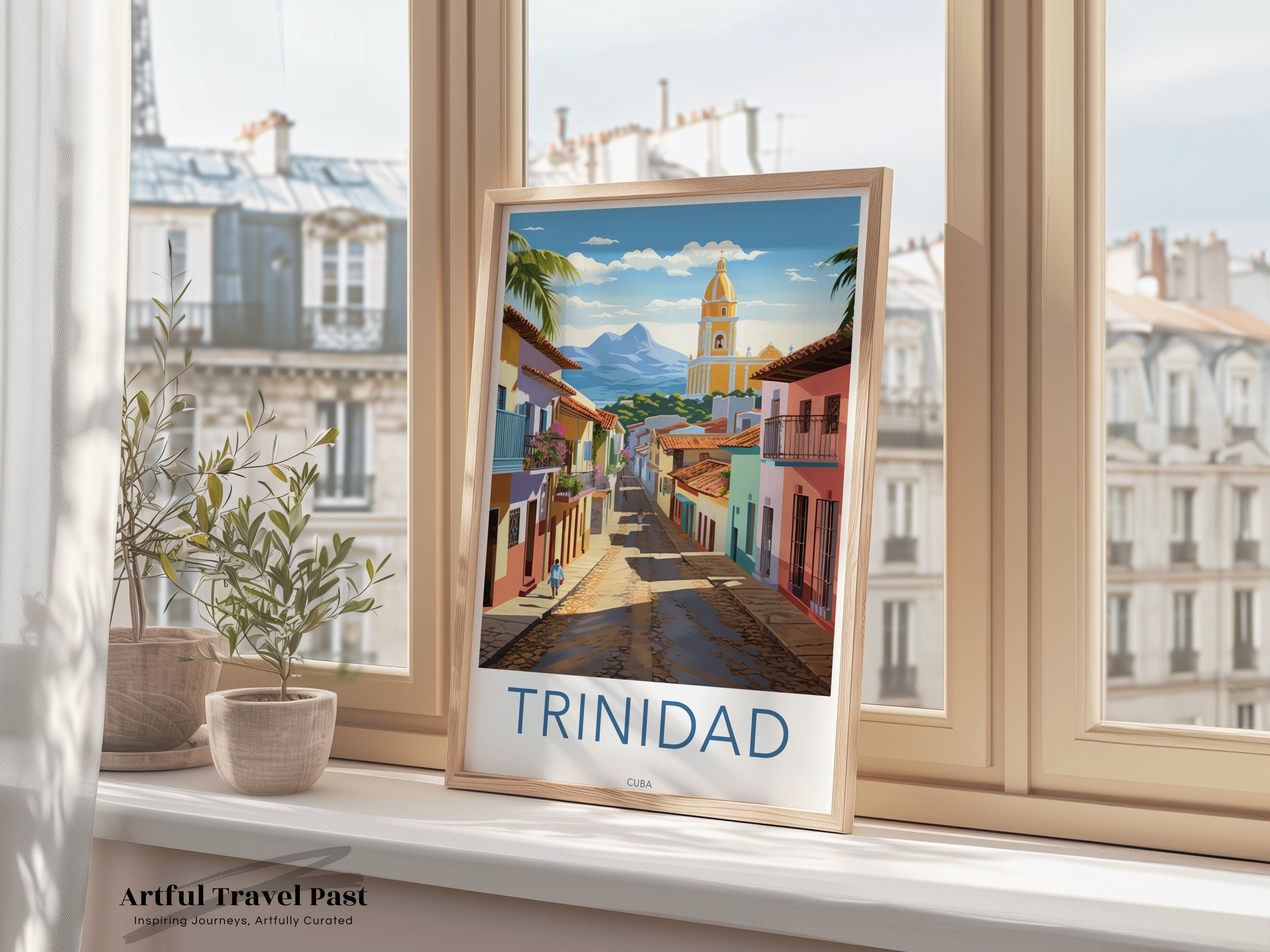 Trinidad Wall Art, Colorful Cuban Streets Poster, Historic Architecture Print, Vibrant Cityscape Decor, Travel Lover Gift