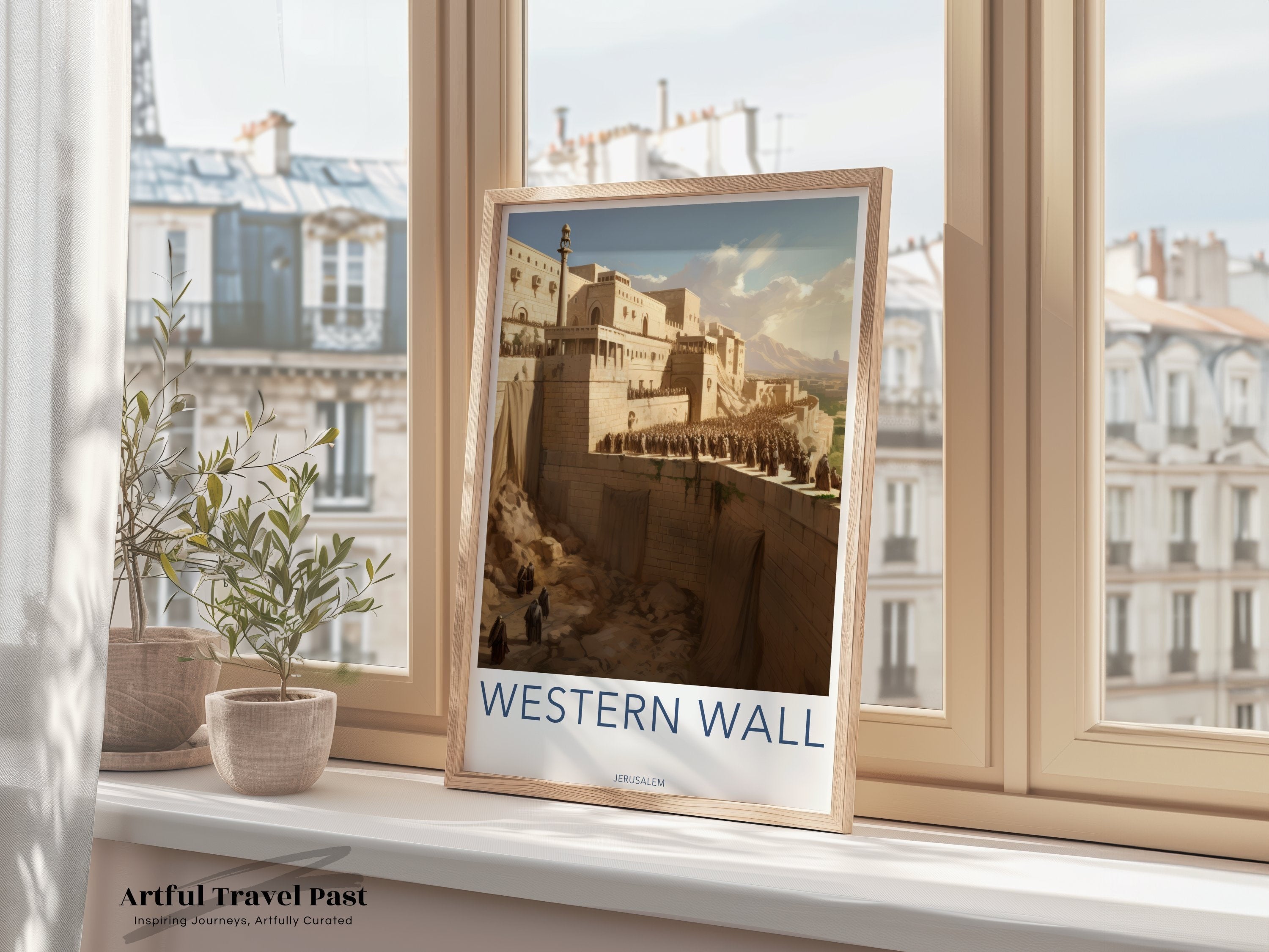 Stunning Western Wall Jerusalem, Sacred Historical Landmark Wall Art, Old City of Jerusalem Scenic Decor, Holy City Artwork