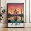 Wall Art Agra Poster | Iconic Taj Mahal | India Wall Art