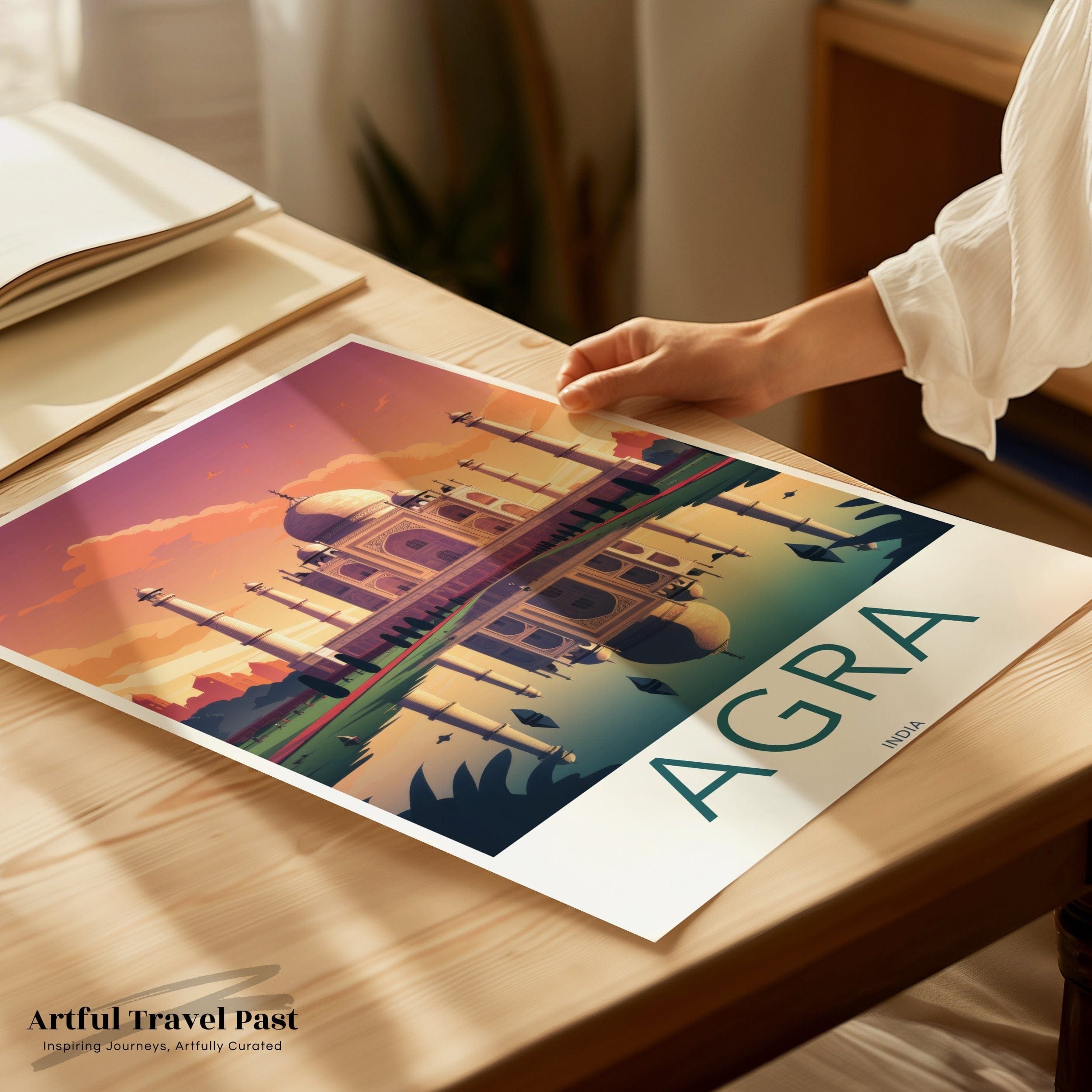 Wall Art Agra Poster | Iconic Taj Mahal | India Wall Art