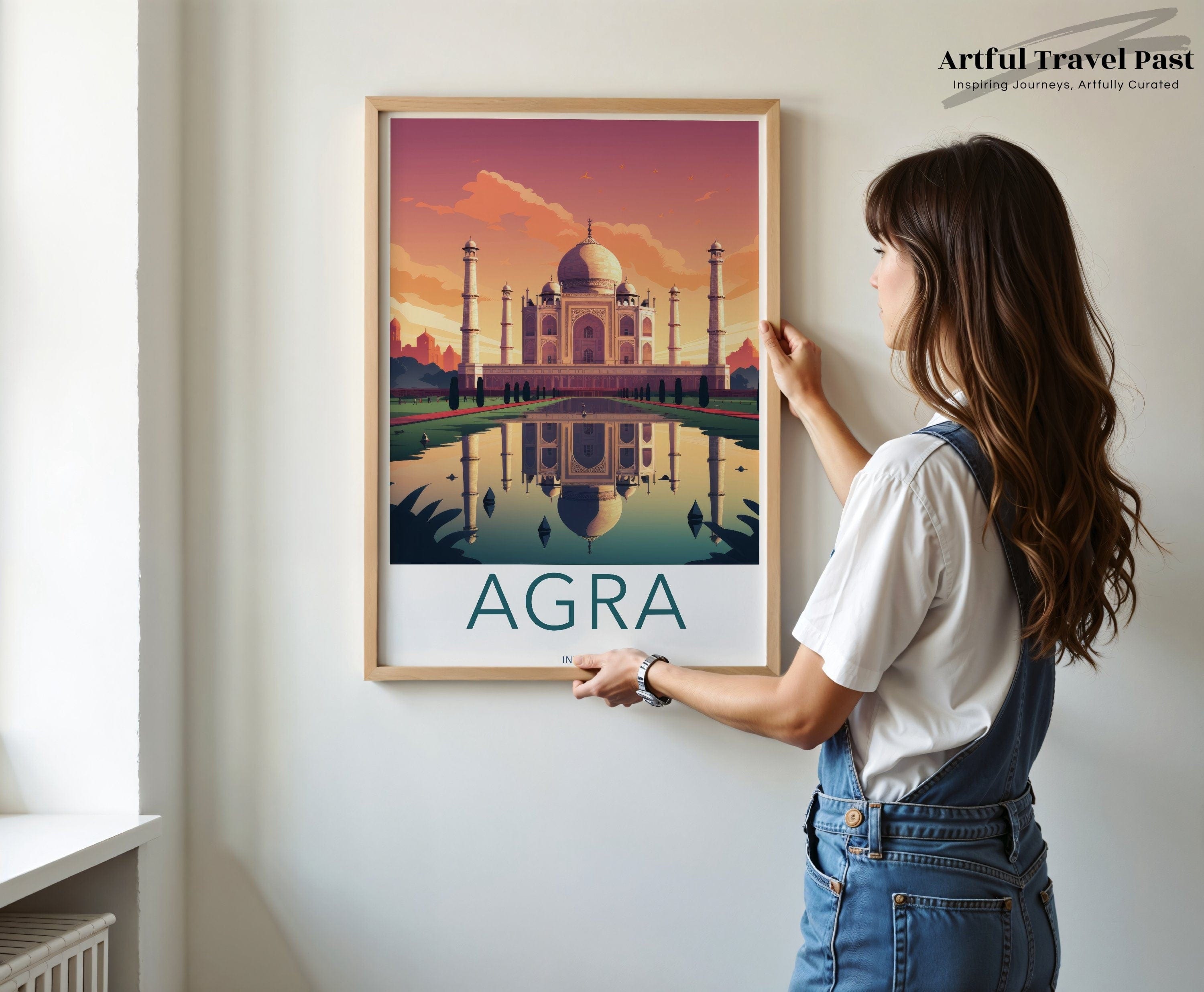 Wall Art Agra Poster | Iconic Taj Mahal | India Wall Art