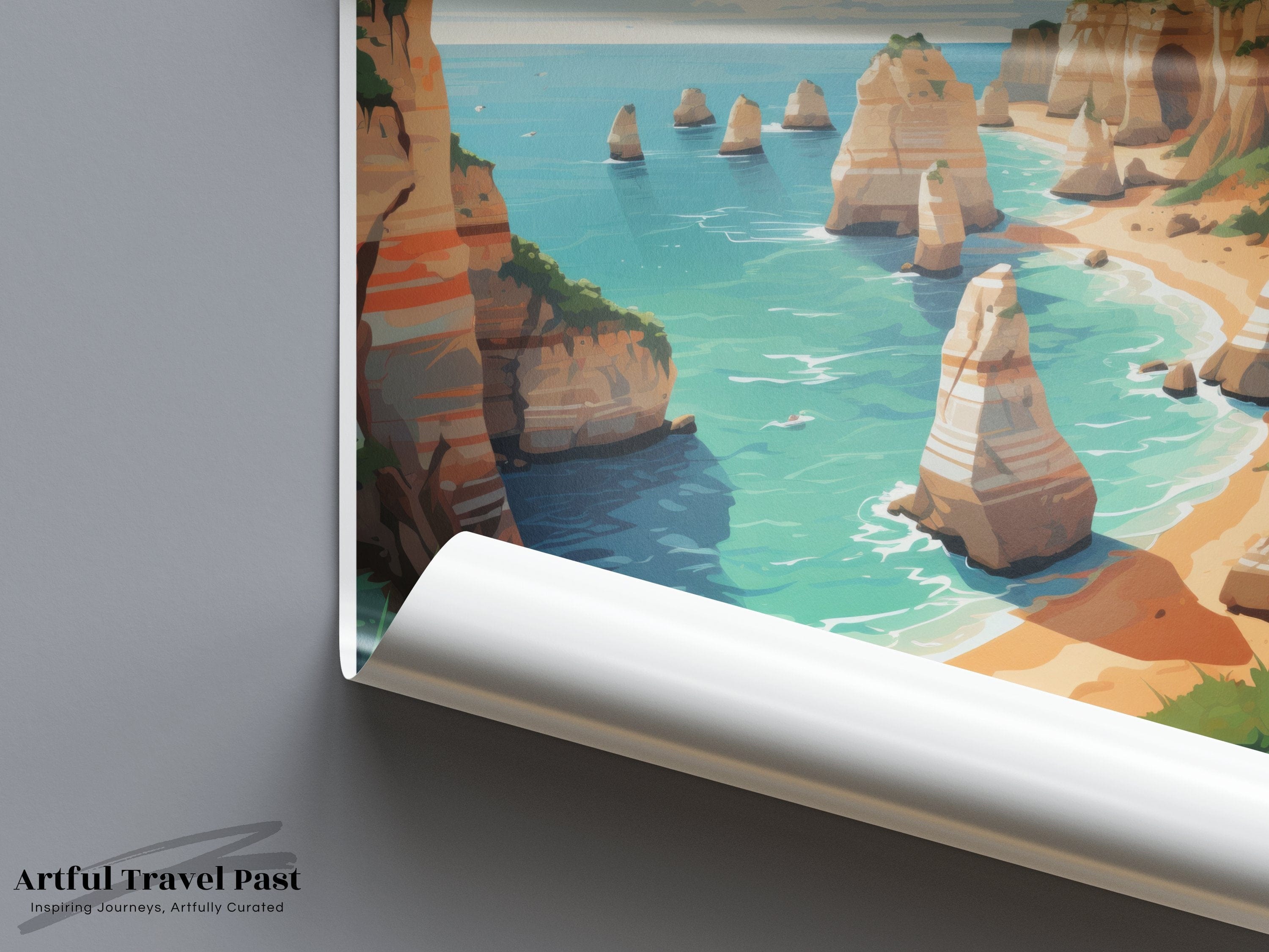 Wall Art Algarve Poster | Portugal Wall Art | Europe Decor