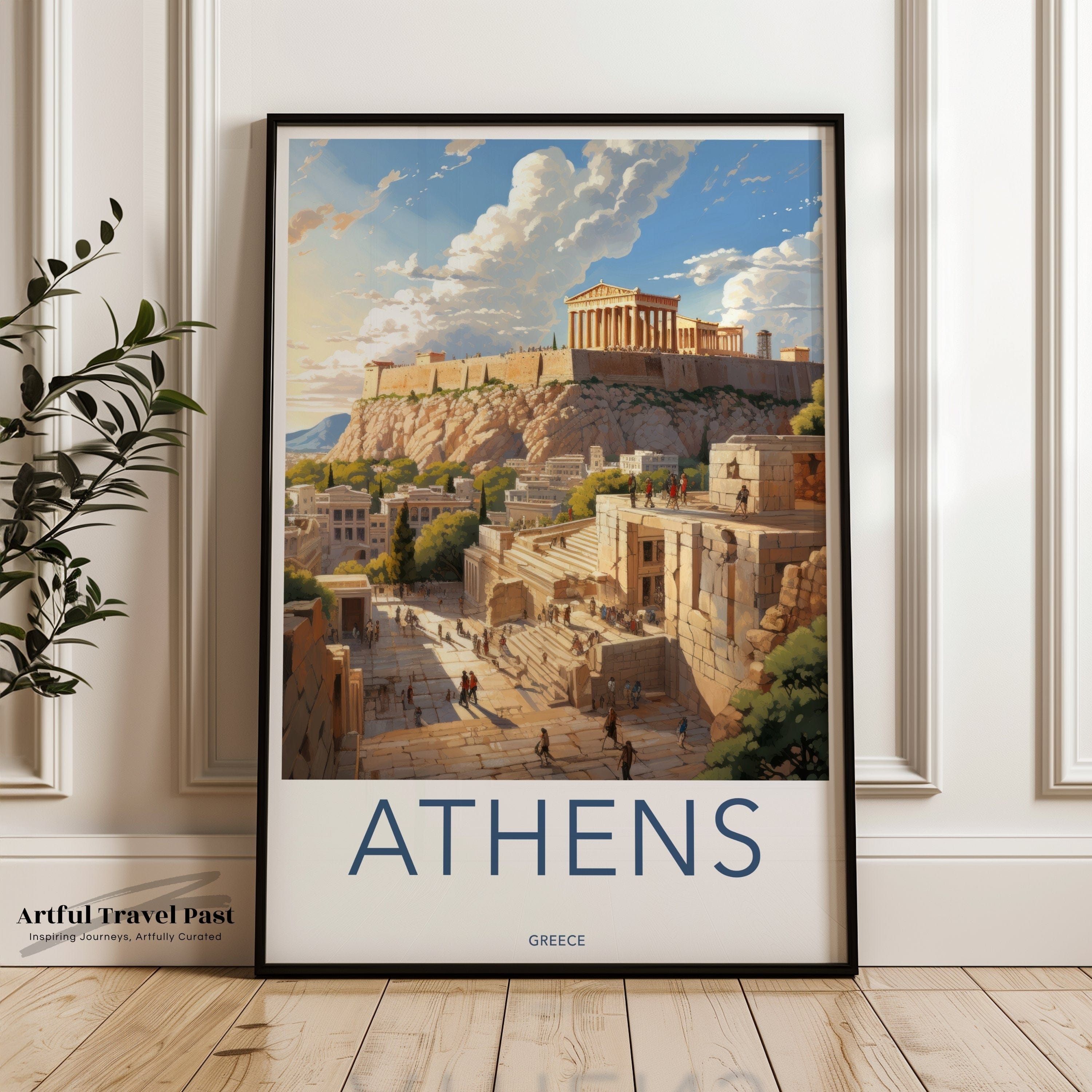 Wall Art Athens Acropolis Poster | Greek Heritage Print | Greece Wall Art