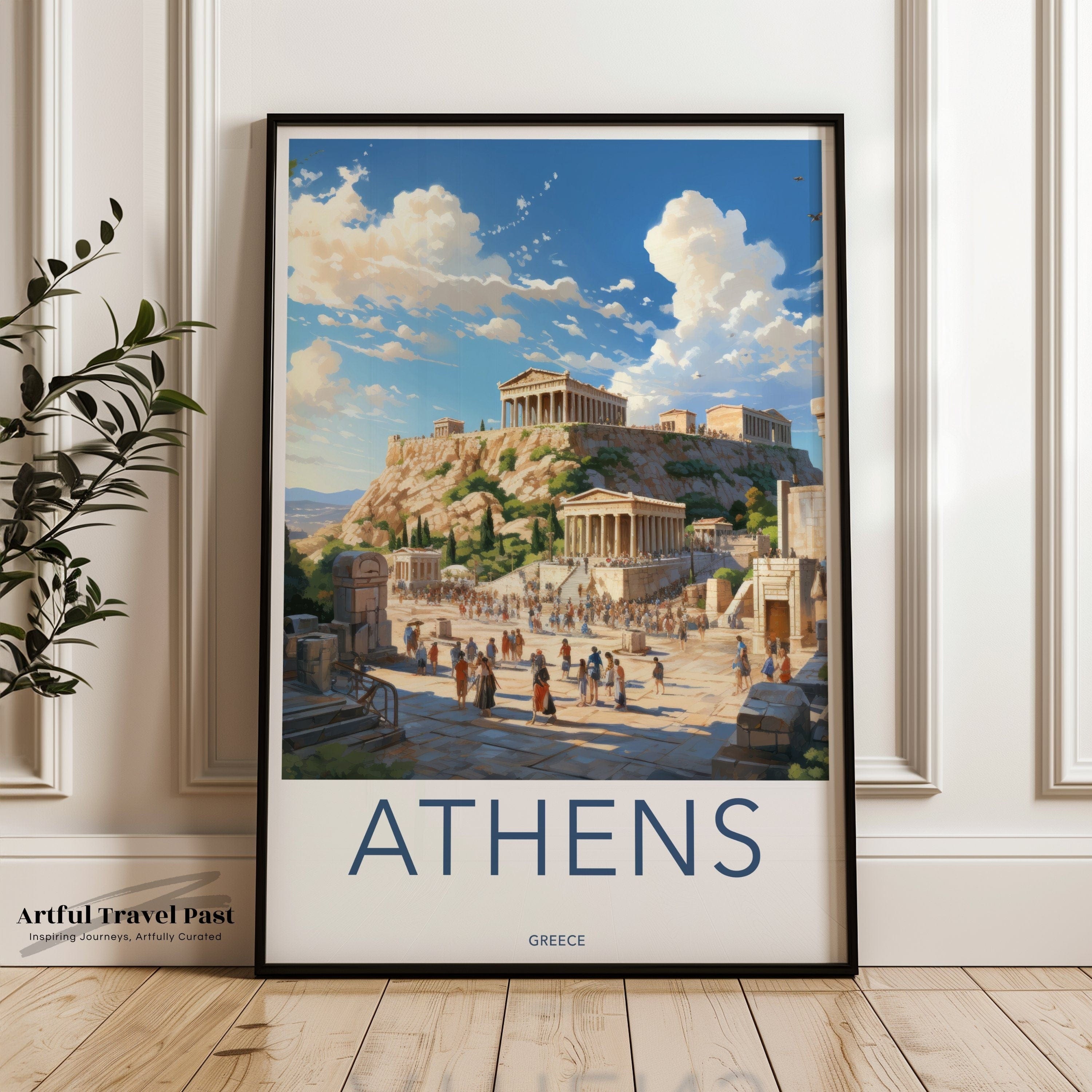 Wall Art Acropolis of Athens Poster | Greece Wall Art | Europe Decor