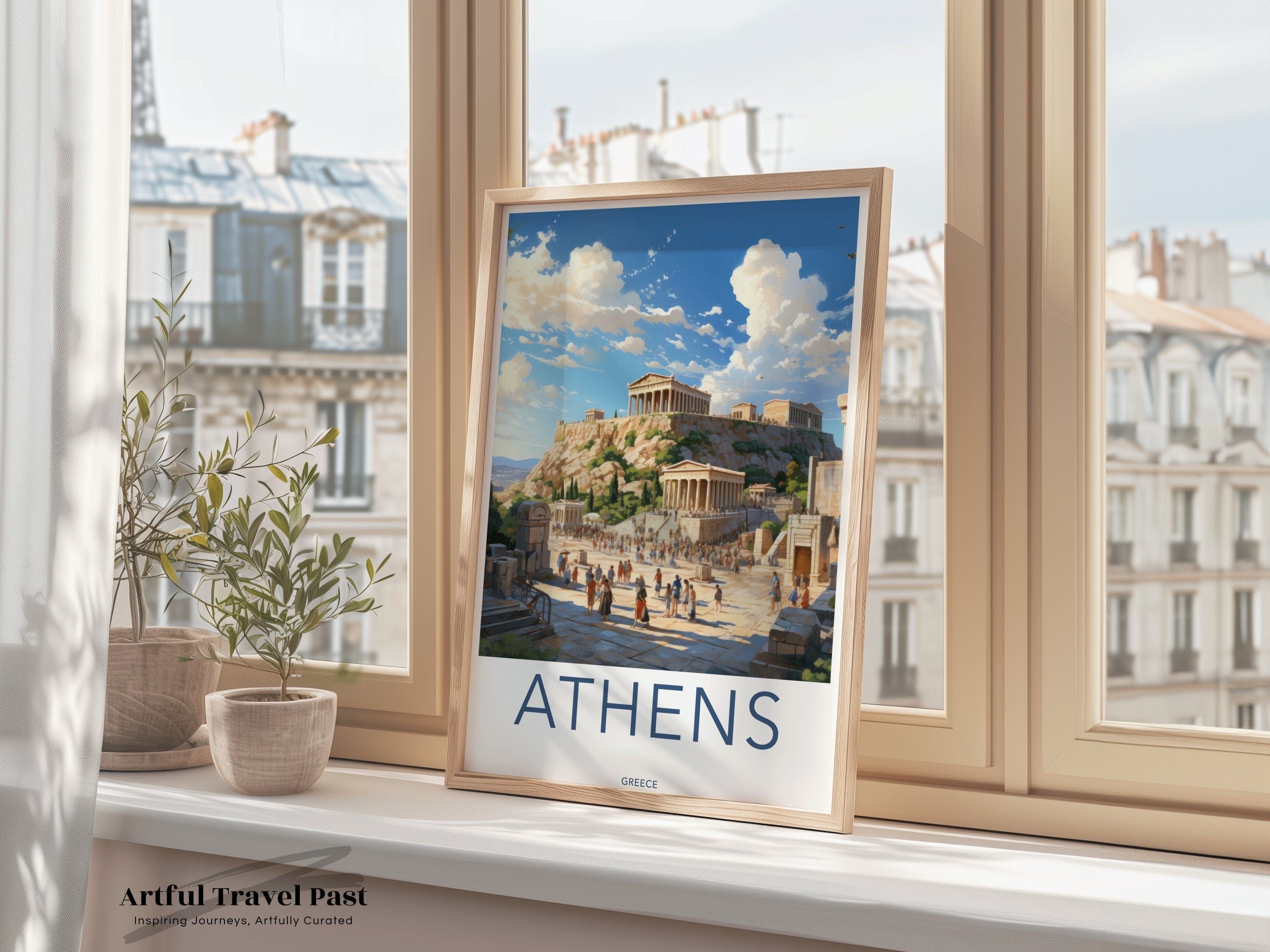 Wall Art Acropolis of Athens Poster | Greece Wall Art | Europe Decor