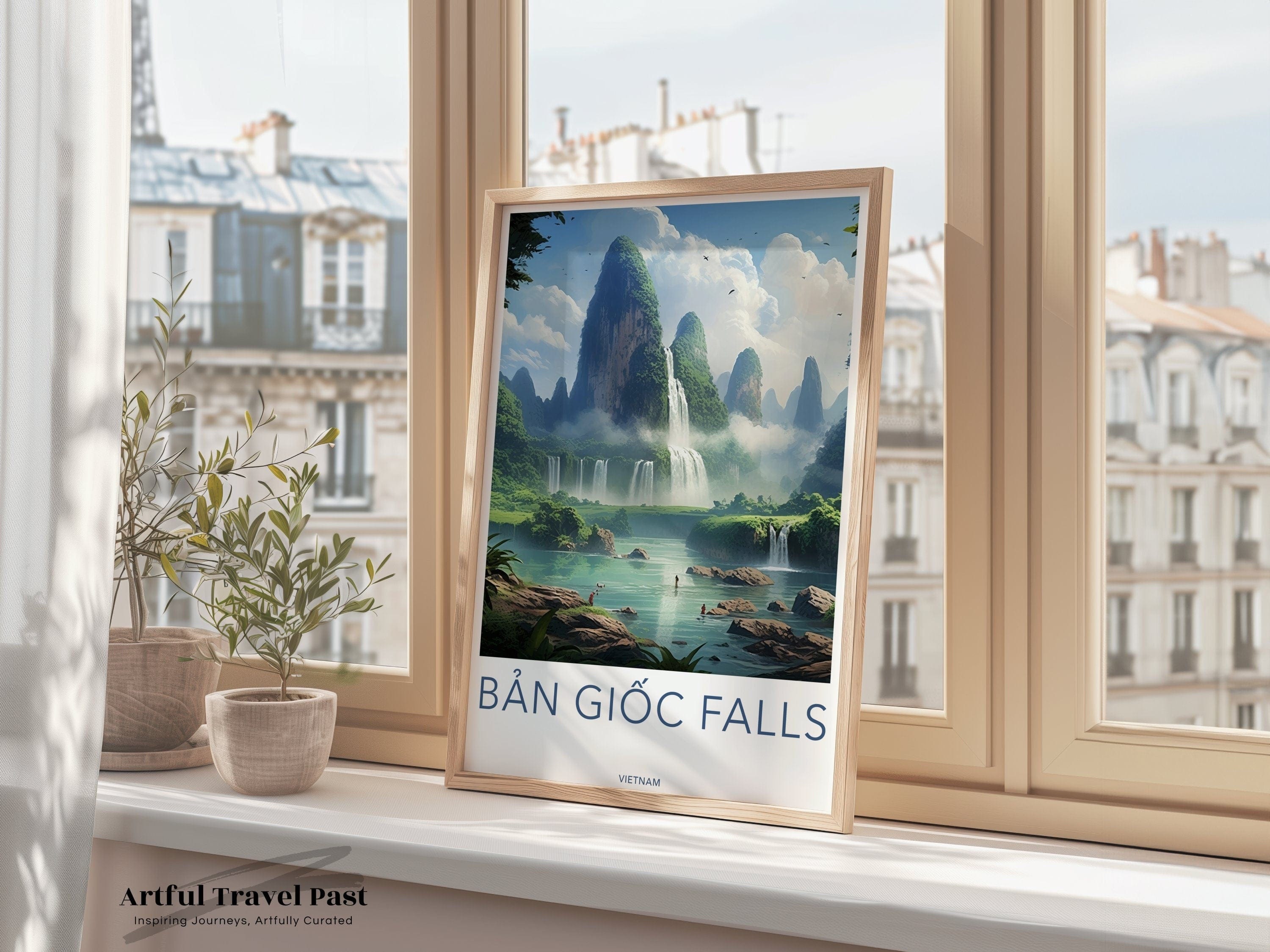 Wall Art Ban Gioc Waterfalls Poster | Vietnam Wall Art | Asia Decor