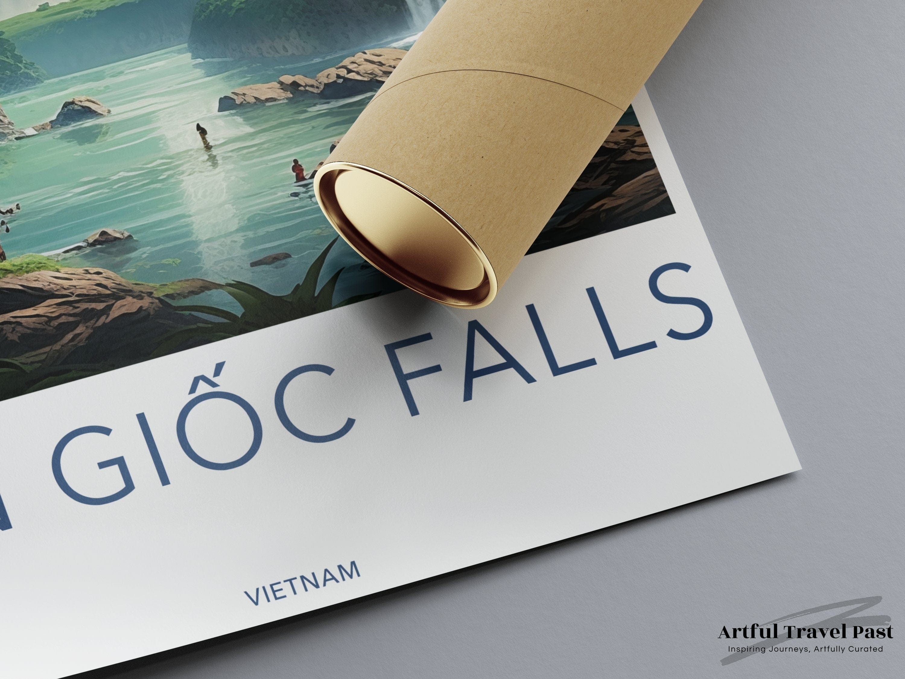 Wall Art Ban Gioc Waterfalls Poster | Vietnam Wall Art | Asia Decor