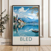 Wall Art Bled Poster | Slovenia Wall Art | Eastern Europe Decor