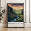 Wall Art Brecon Beacons Poster | Wales Wall Art | UK Decor