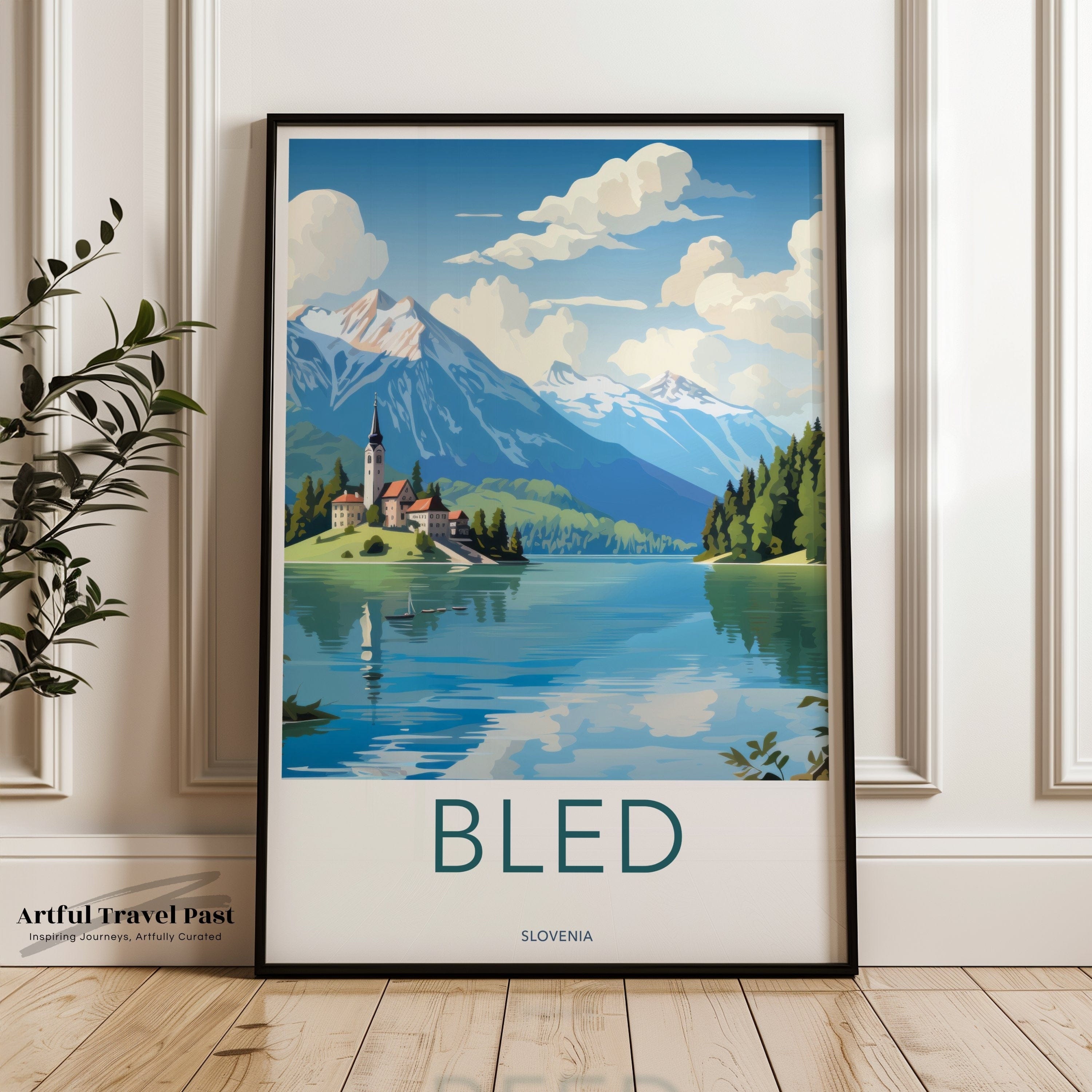 Wall Art Bled Poster | Slovenia Wall Art | Eastern Europe Decor