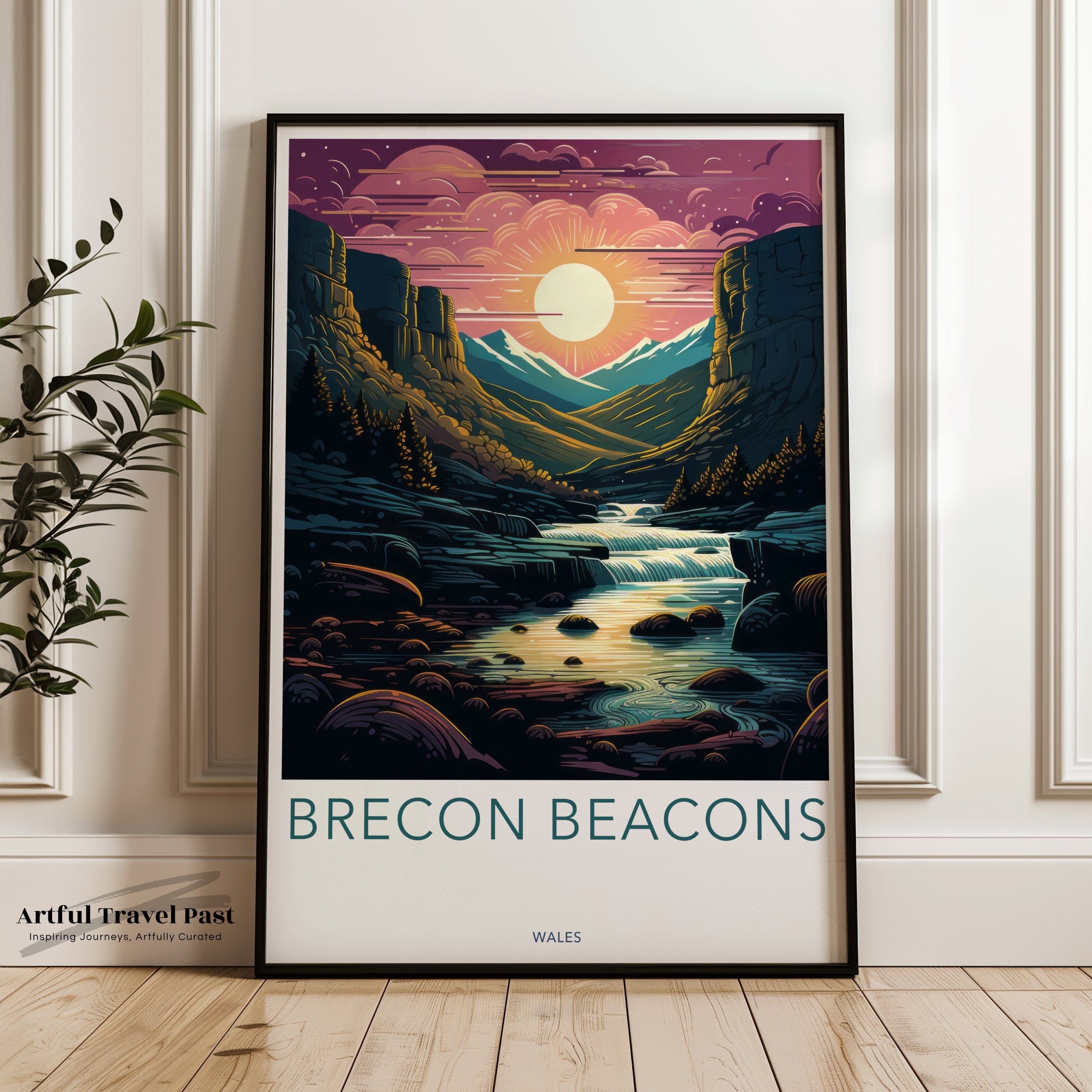 Wall Art Brecon Beacons Poster | Wales Wall Art | UK Decor