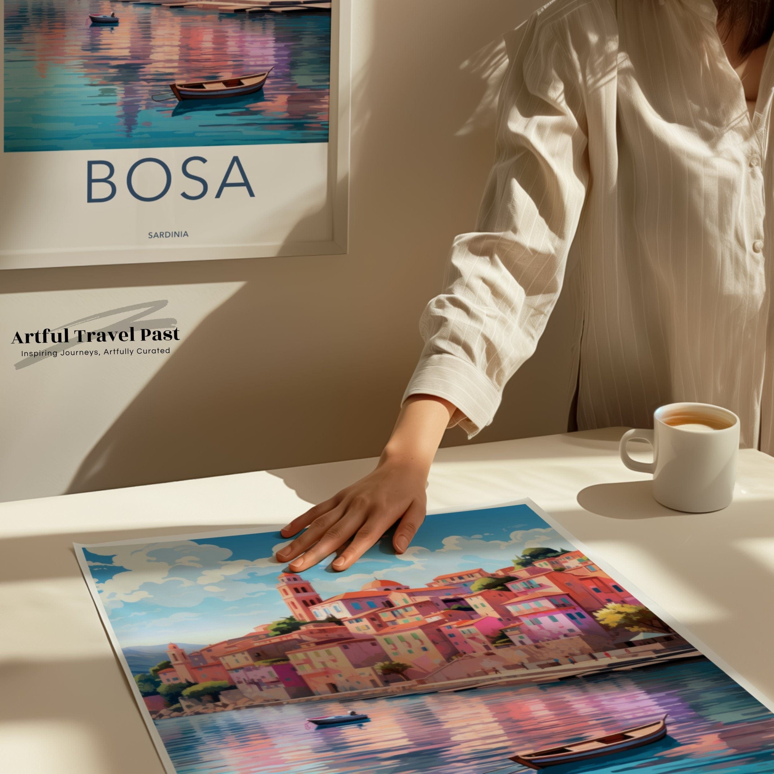 Wall Art Bosa Poster | Sardinia Italy Wall Art | Europe Decor