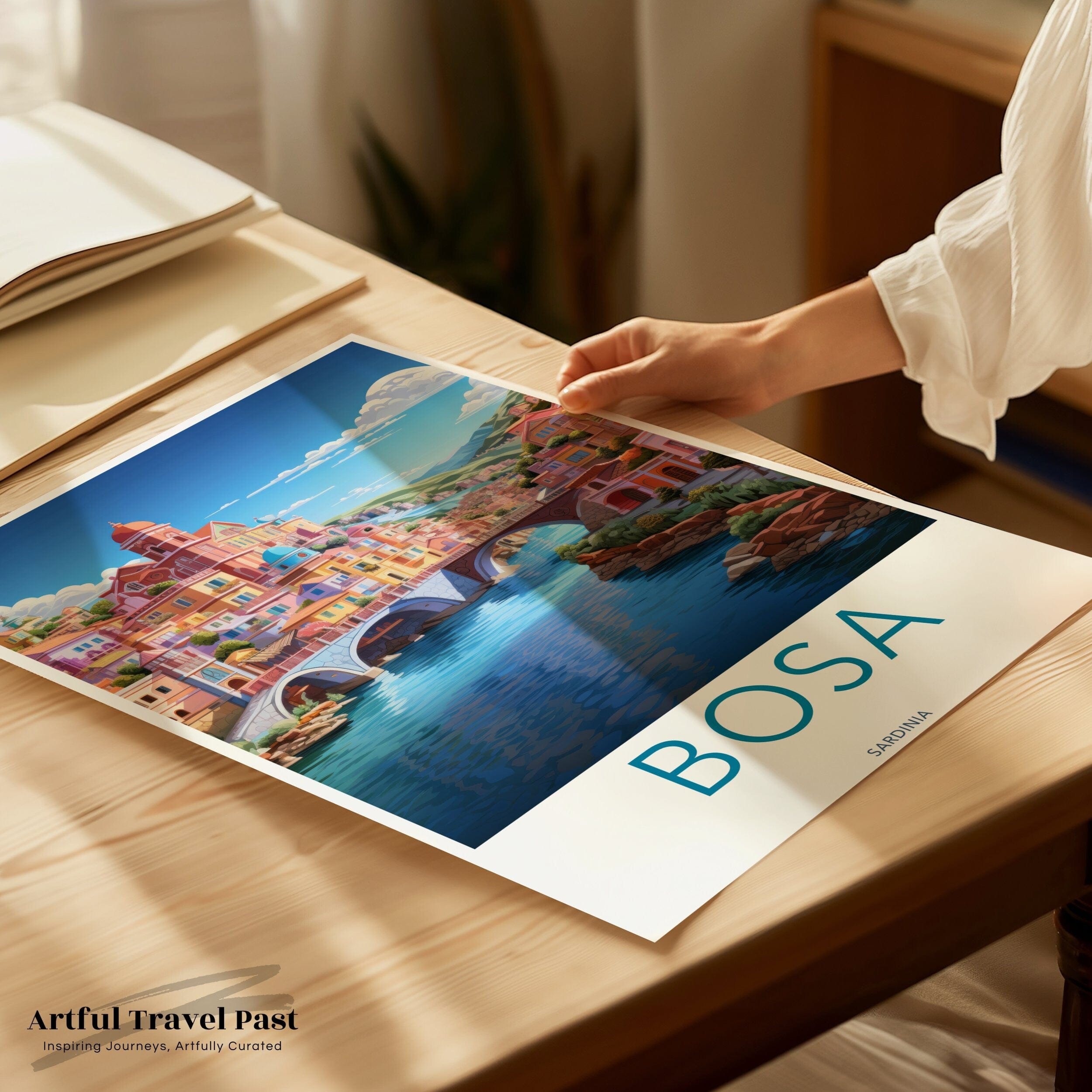 Wall Art Bosa Poster |  Sardinia Riviera | Italy Wall Art