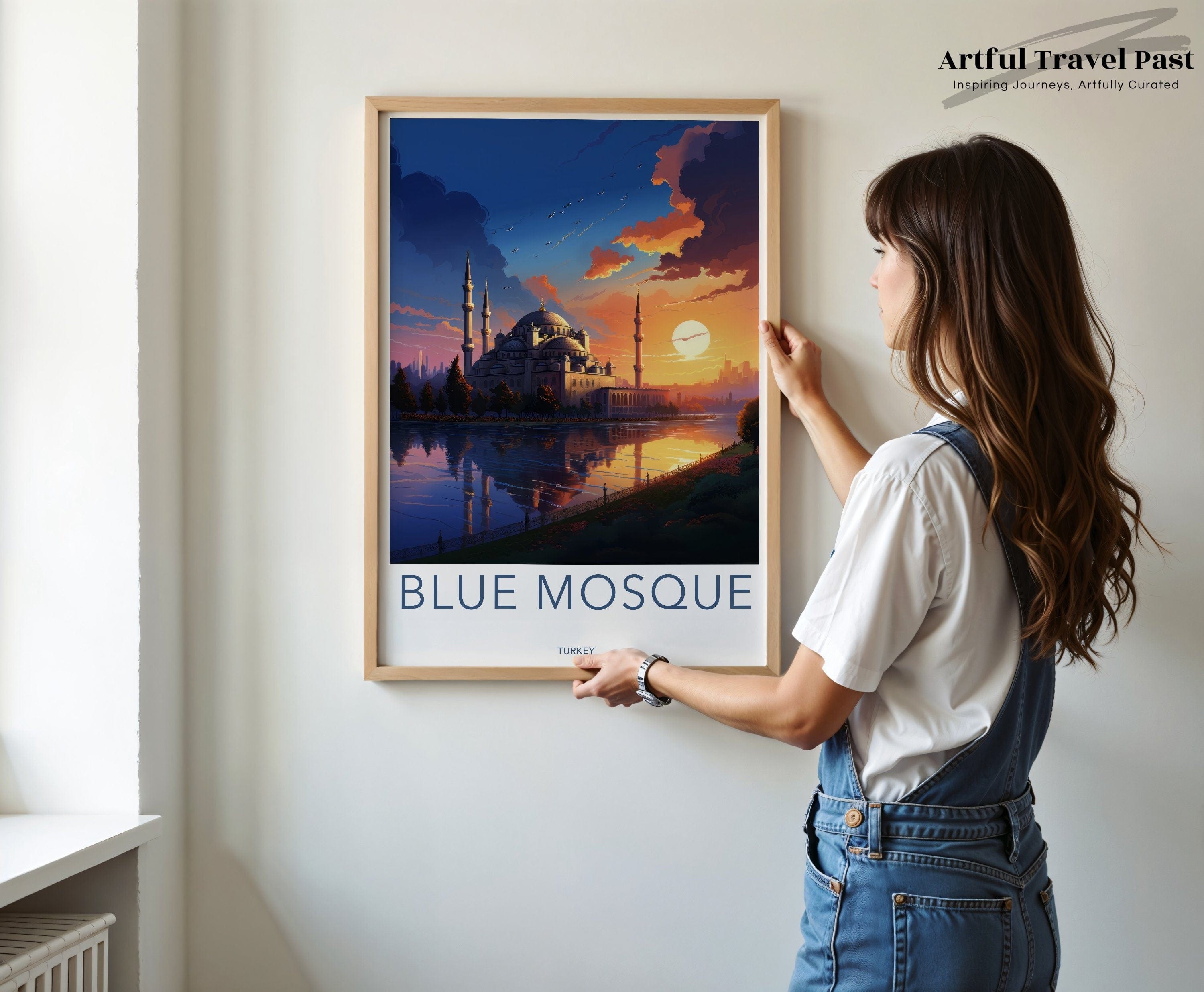 Wall Art Blue Mosque Poster | Istanbul Sunset | Turkey Wall Art