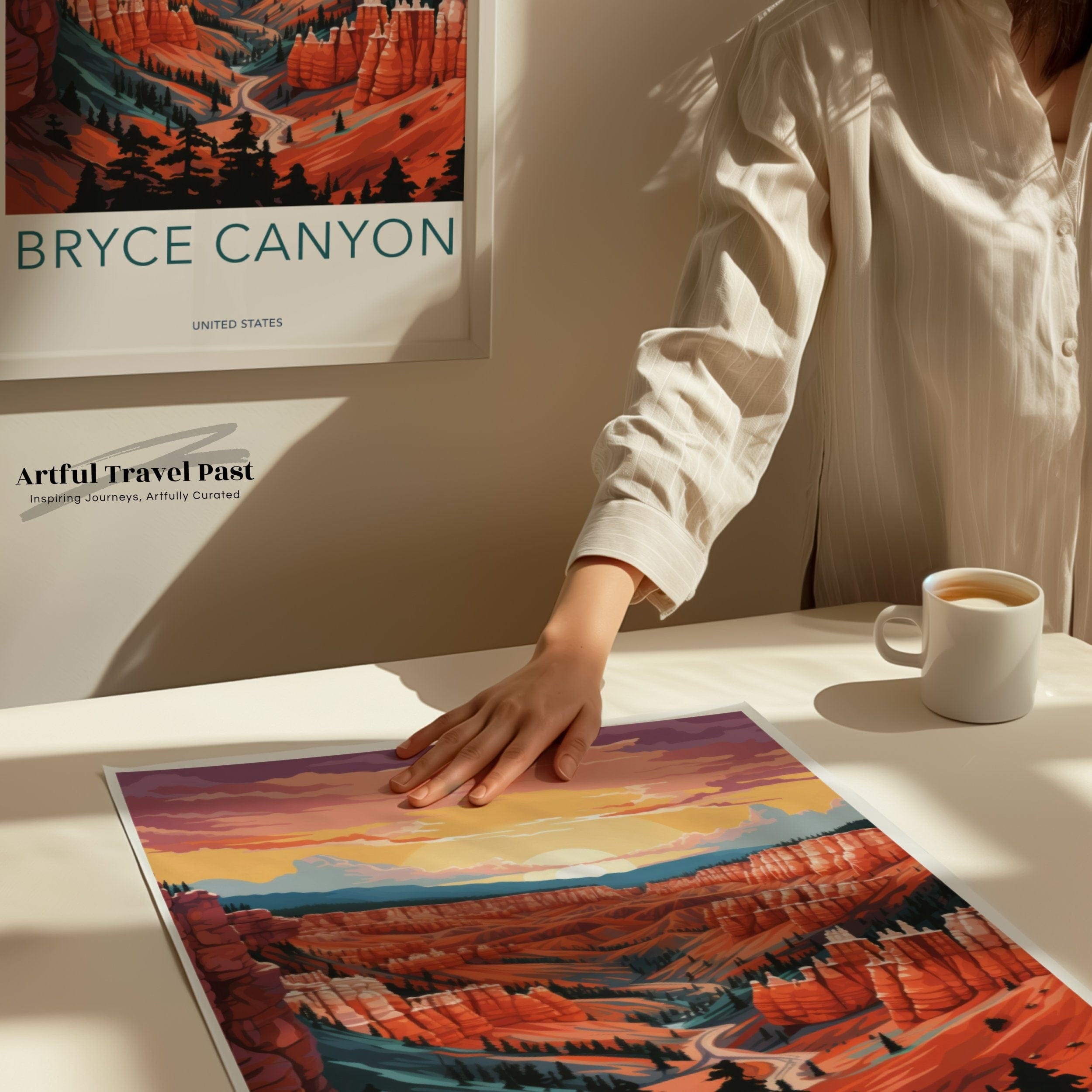 Wall Art Bryce Canyon Poster | Canyon Sunset Print | USA Wall Art