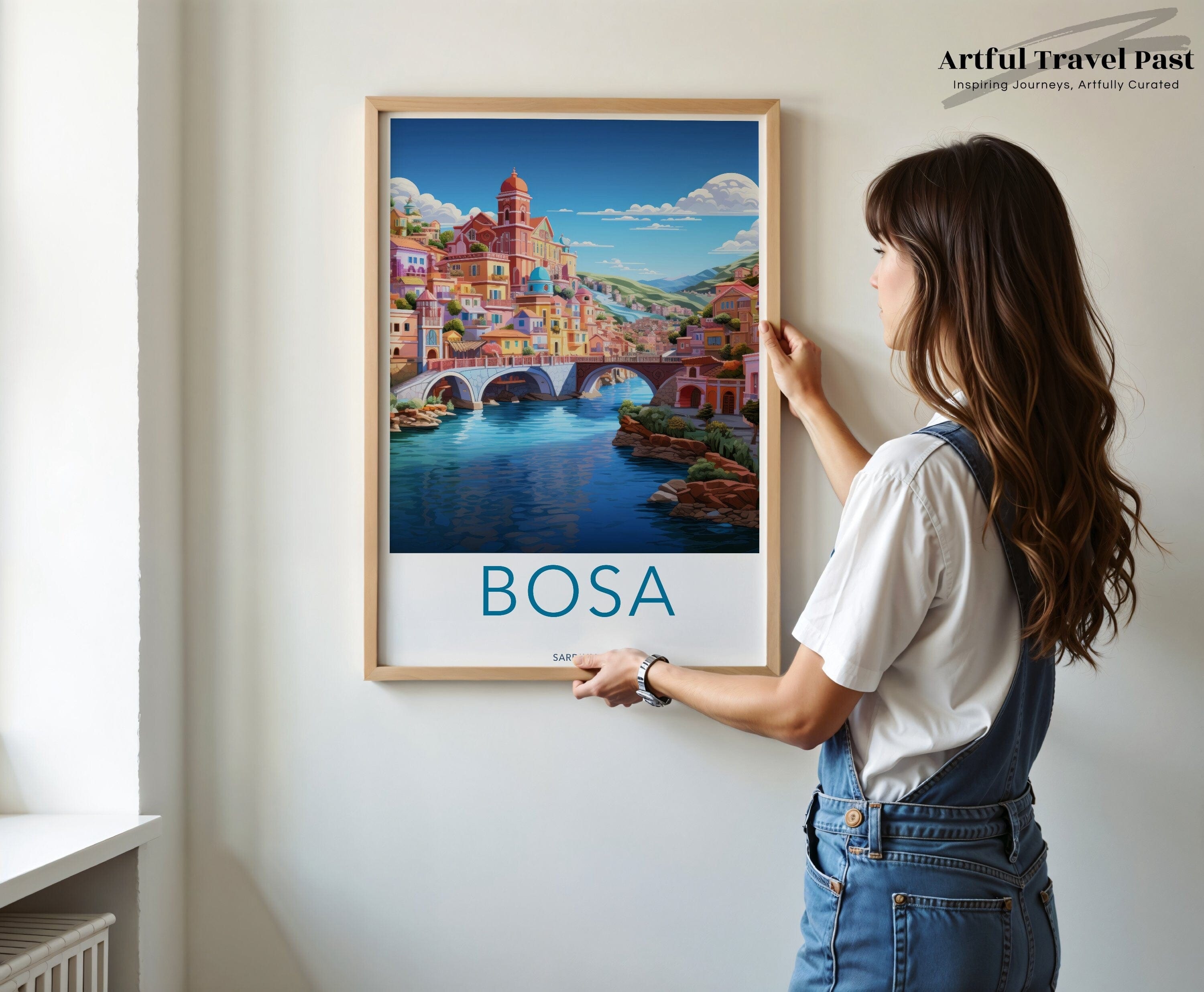 Wall Art Bosa Poster |  Sardinia Riviera | Italy Wall Art