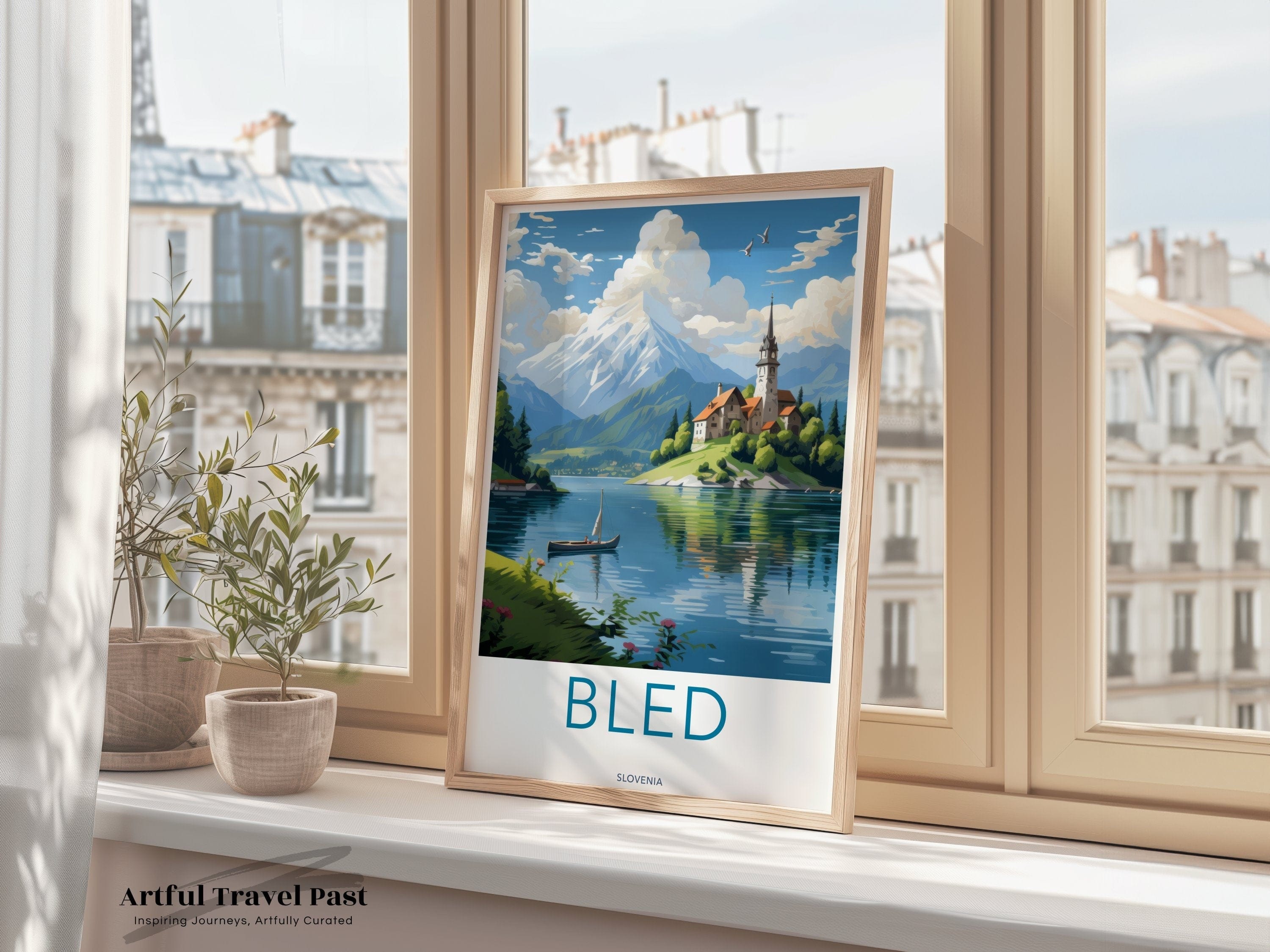 Wall Art Bled Poster | Slovenia Wall Art | Eastern Europe Decor