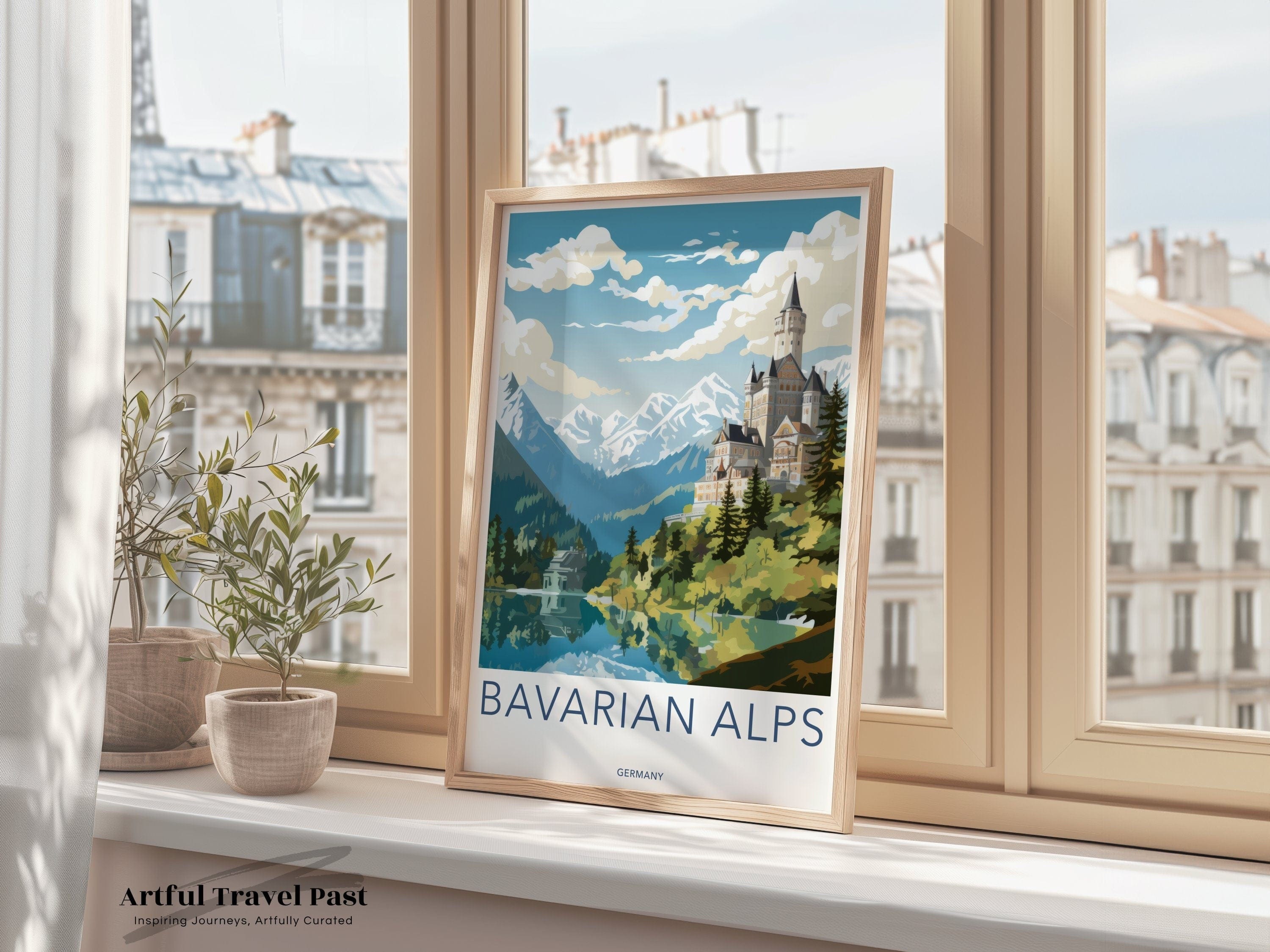 Wall Art Bavarian Alps Poster | Germany Wall Art | Europe Decor