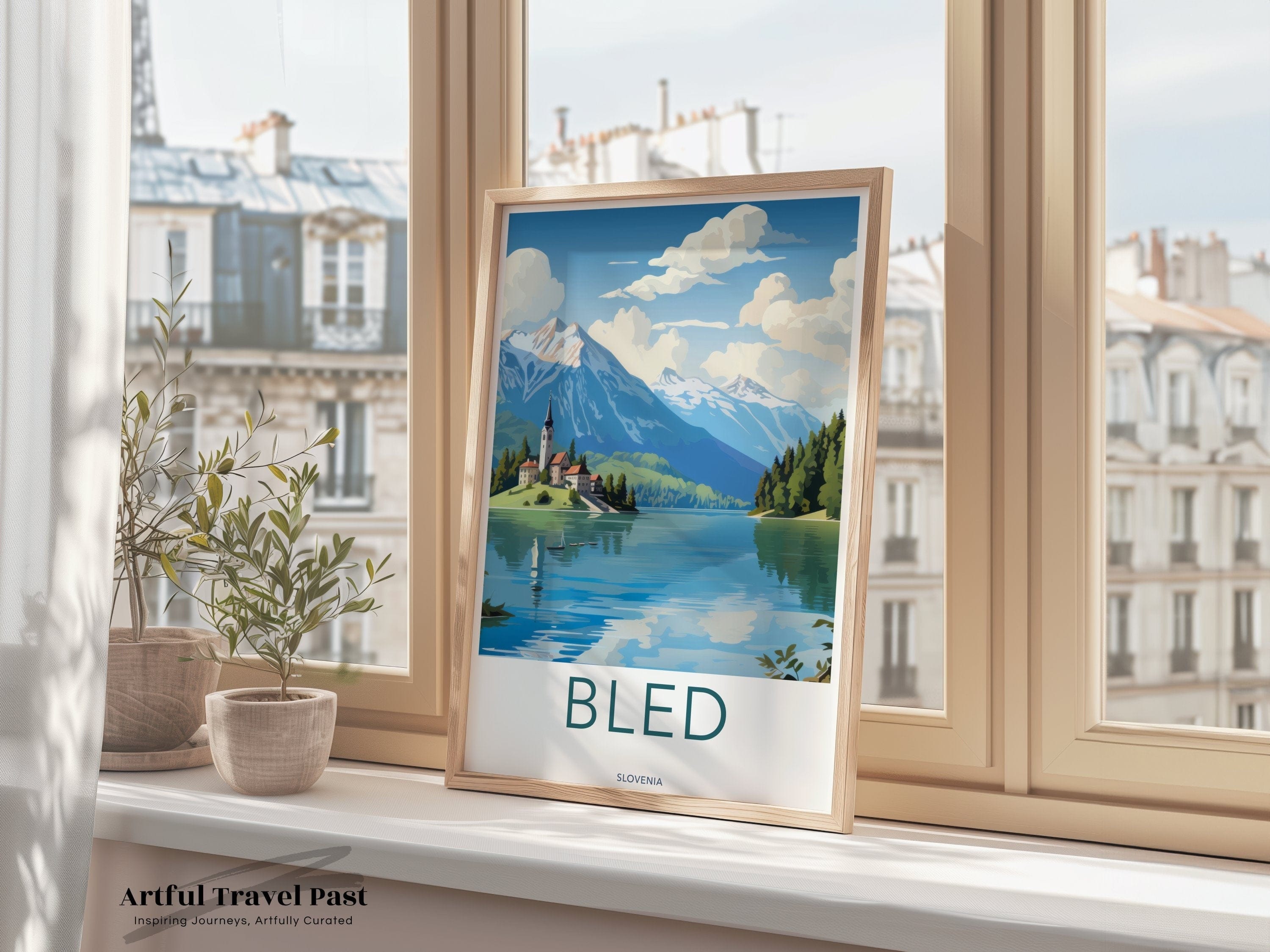 Wall Art Bled Poster | Slovenia Wall Art | Eastern Europe Decor