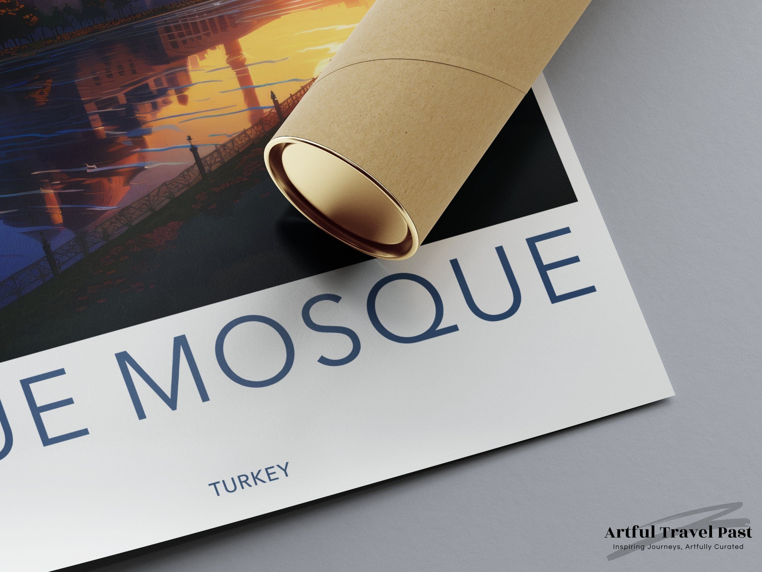 Wall Art Blue Mosque Poster | Istanbul Sunset | Turkey Wall Art