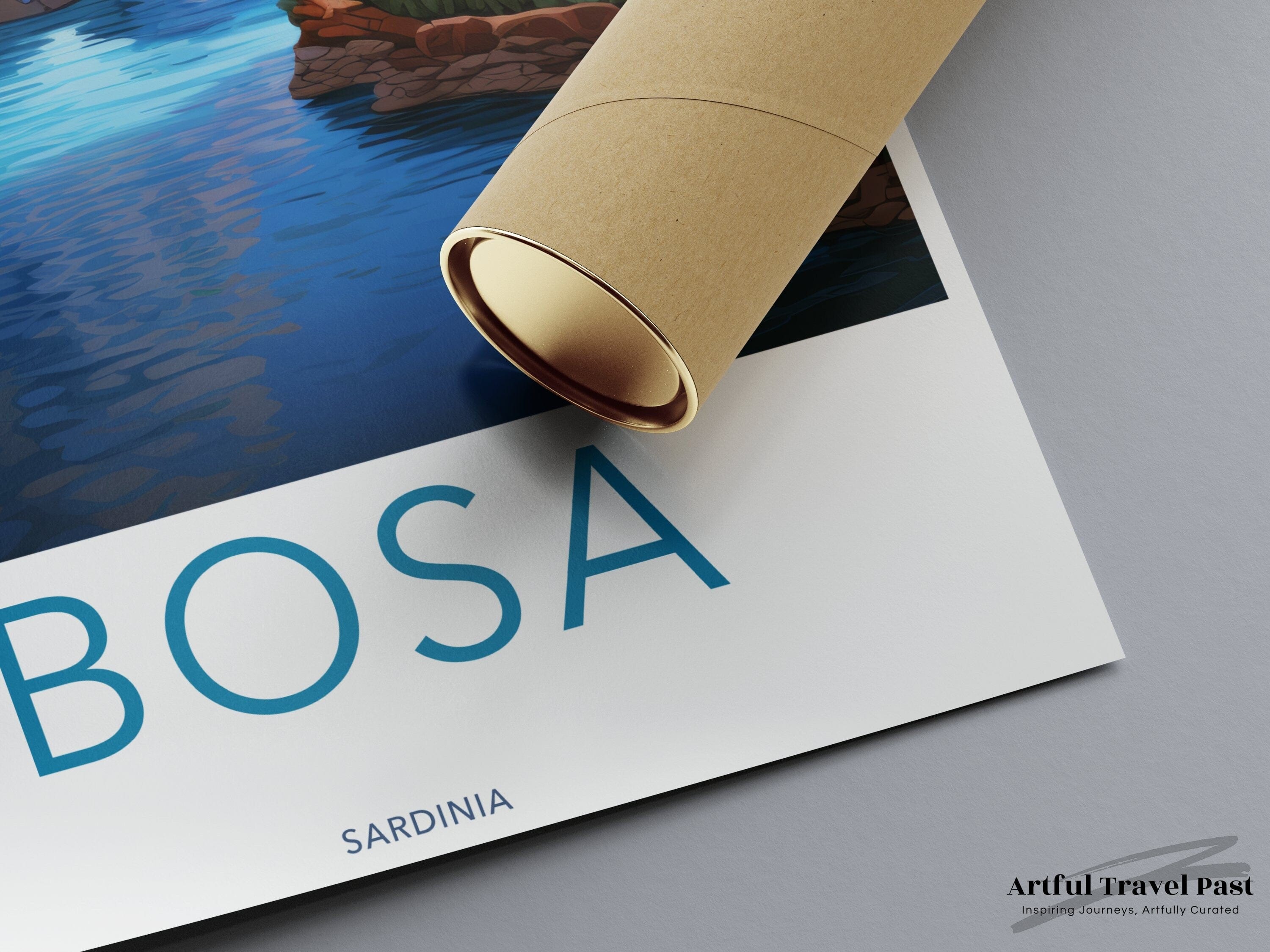 Wall Art Bosa Poster |  Sardinia Riviera | Italy Wall Art