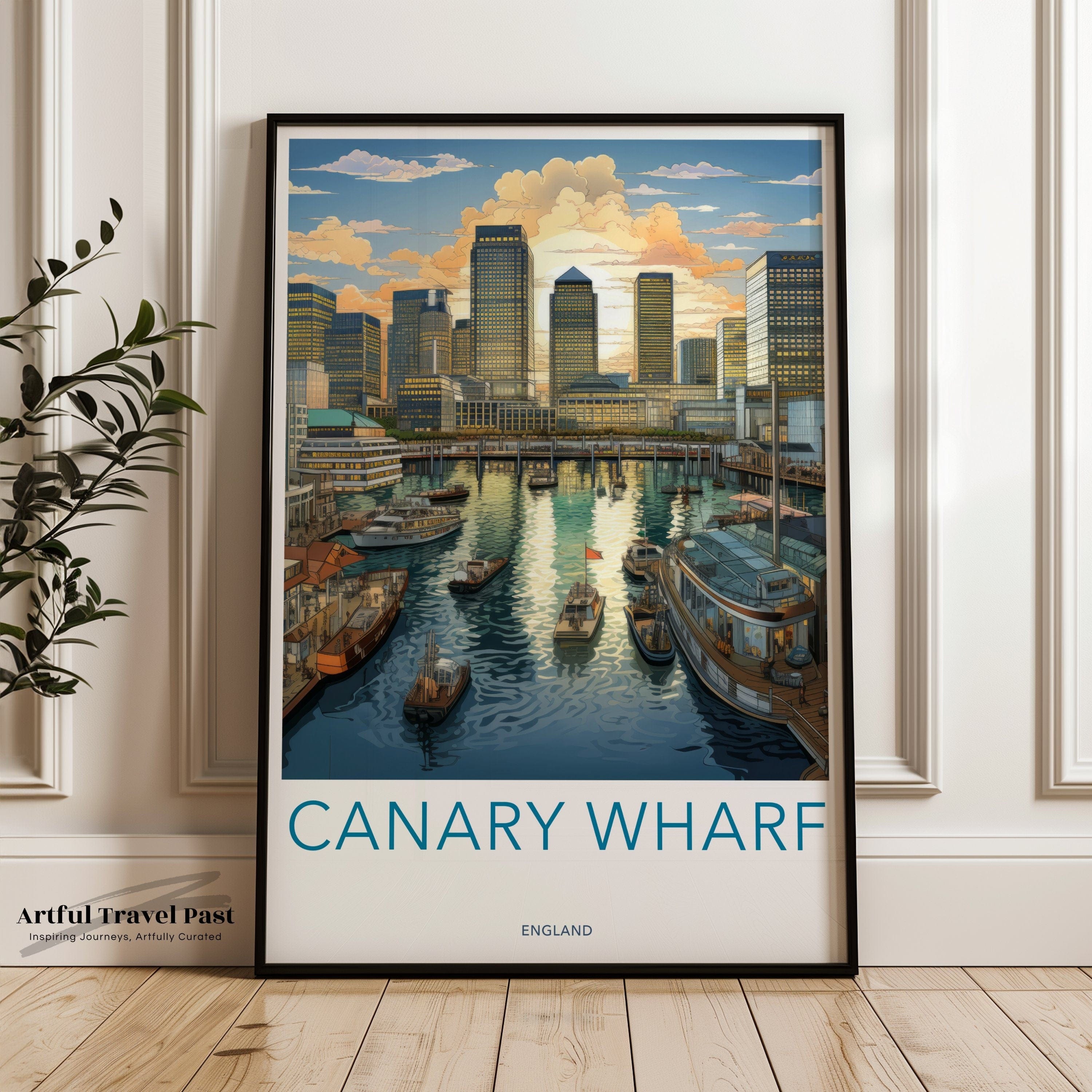 Wall Art Canary Wharf Poster | England Wall Art | UK Decor