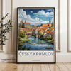 Cesky Krumlov Wall Art, Czech Republic Scenic Print, Historic Architecture, Picturesque River View, Travel Decor, Europe Cityscape