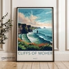 Cliffs of Moher Wall Art Print, Ireland Travel Poster, Irish Coastal Landscape, Scenic View Home Decor, Nature Wall Art