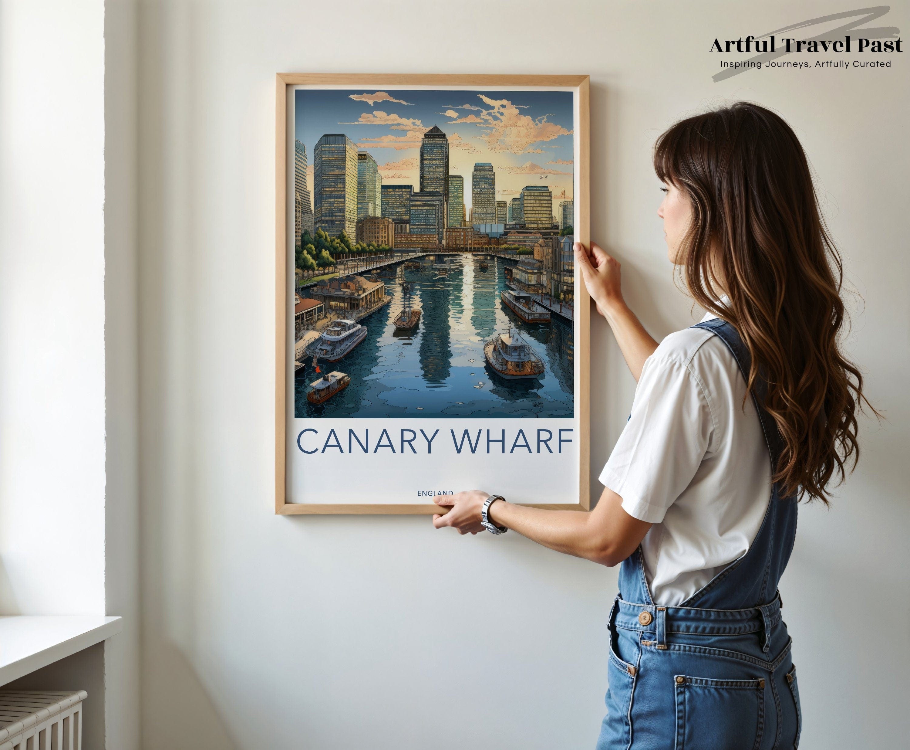 Wall Art Canary Wharf Poster | London Skyline | England Wall Art